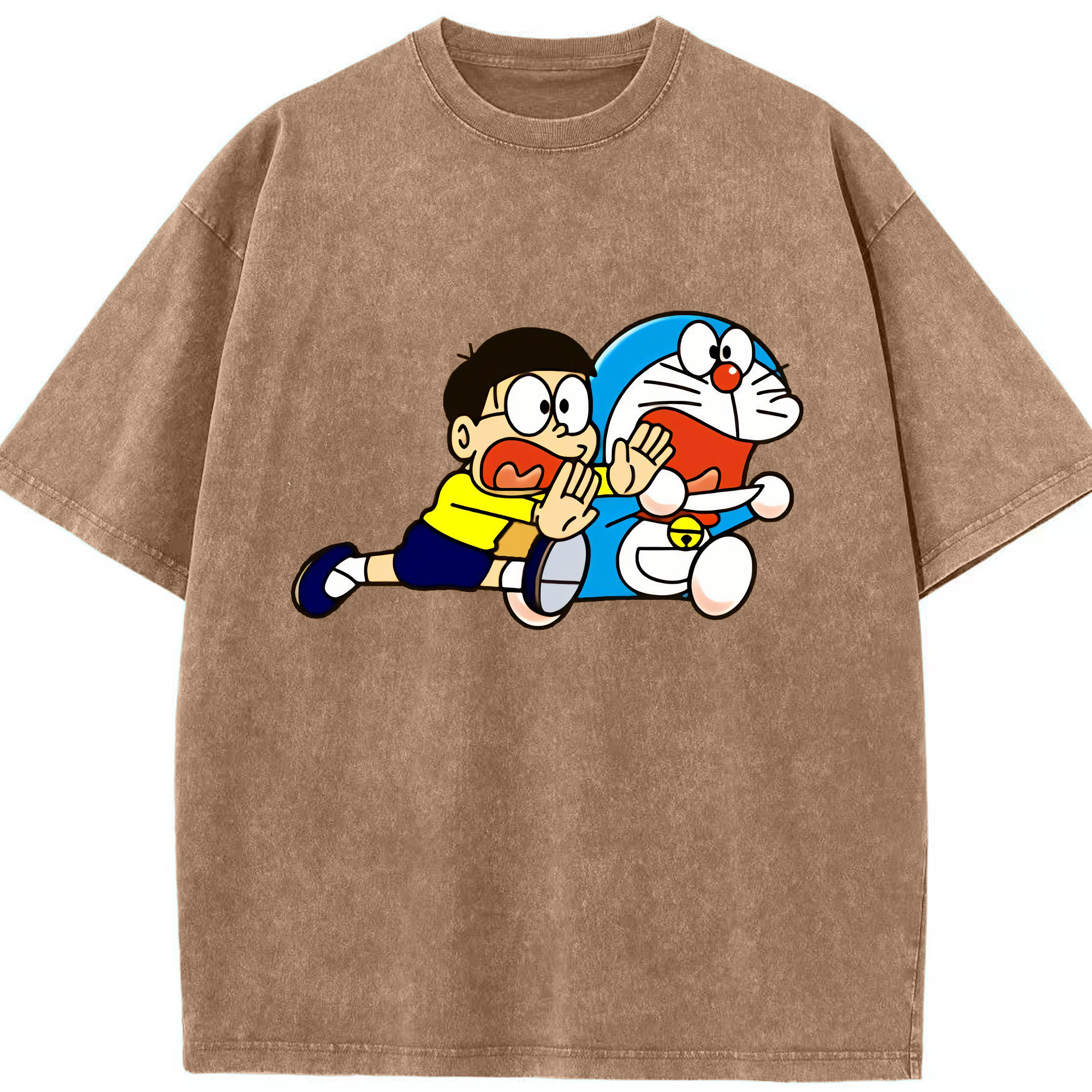 （画像用） ドラえもん Doraemon 綿100% ヴィンテージ風 半袖Tシャツ（フロントプリント）