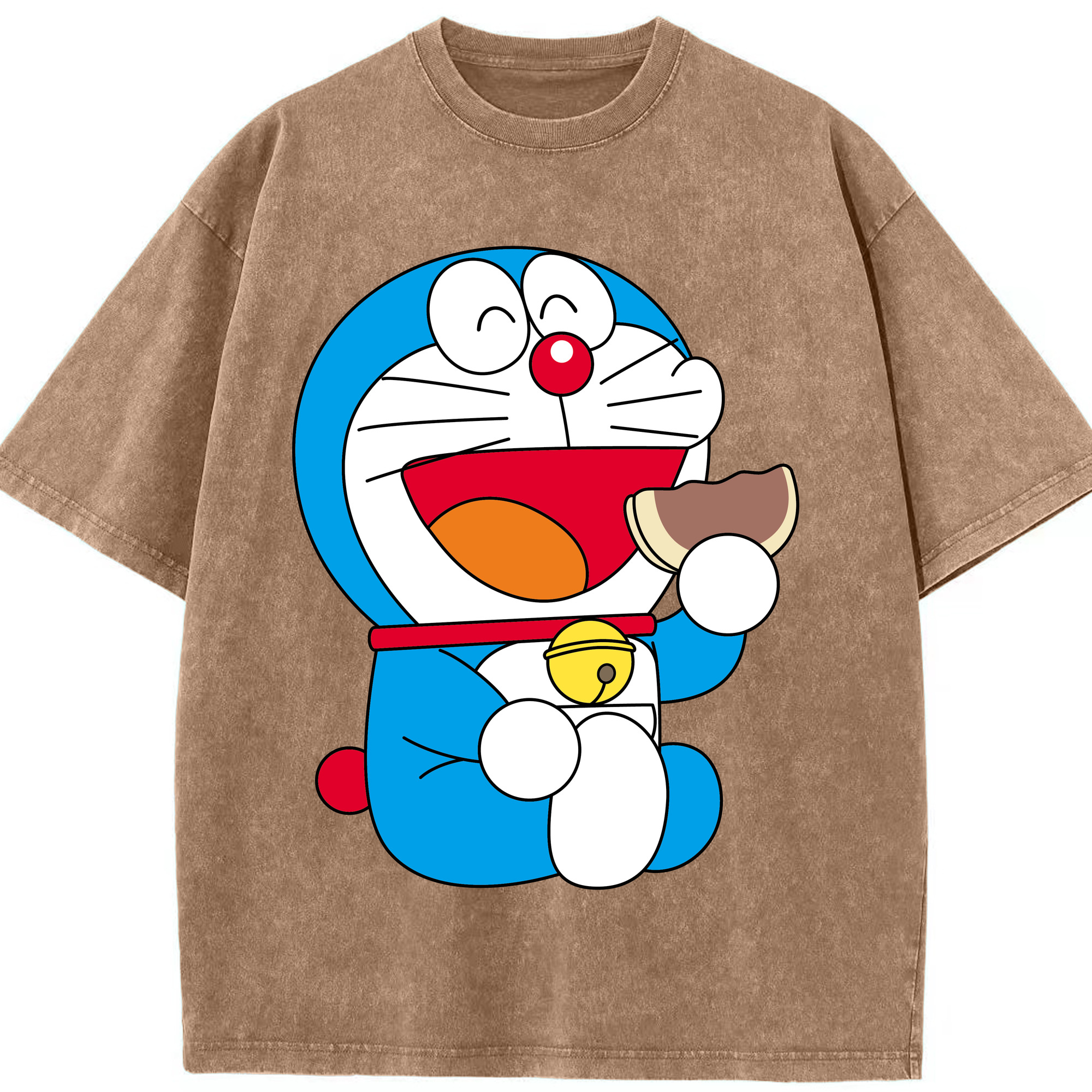 （画像用） ドラえもん Doraemon 綿100% ヴィンテージ風 半袖Tシャツ（フロントプリント）