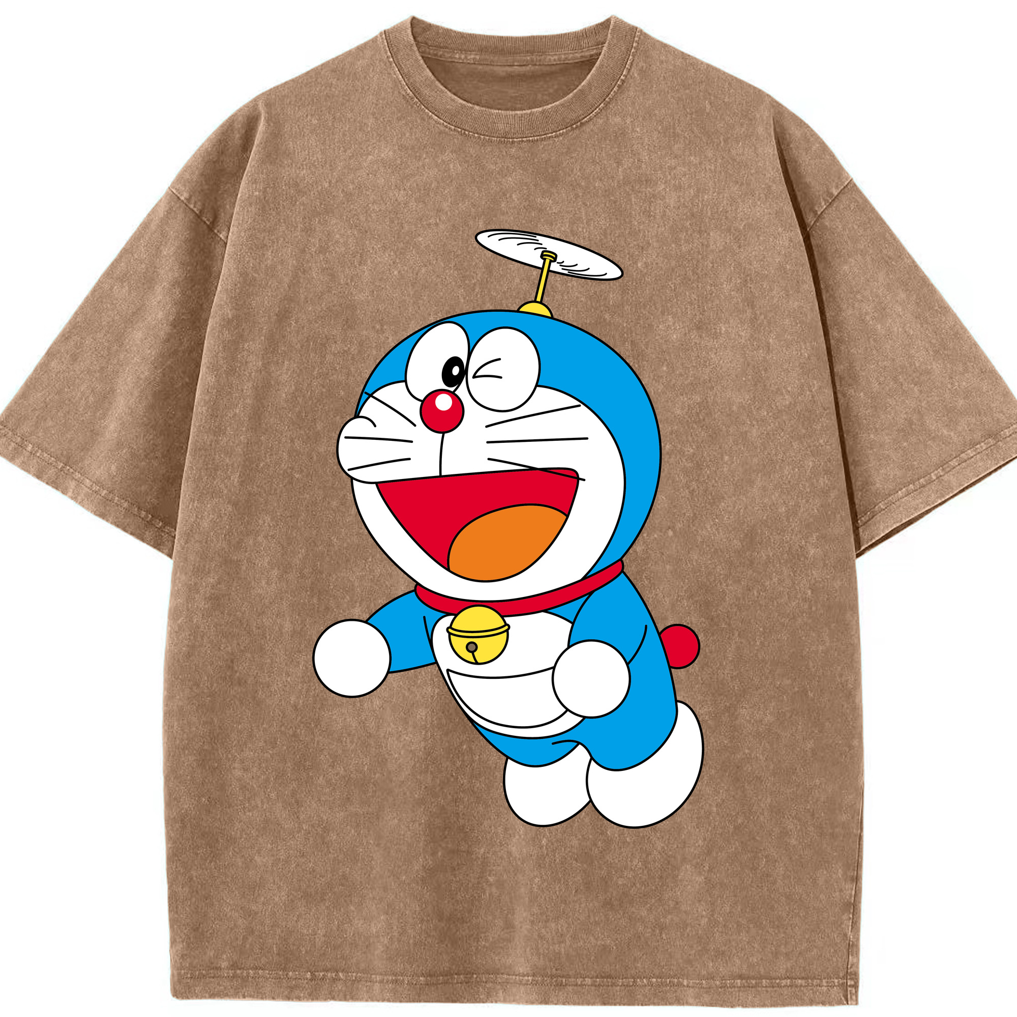 （画像用） ドラえもん Doraemon 綿100% ヴィンテージ風 半袖Tシャツ（フロントプリント）