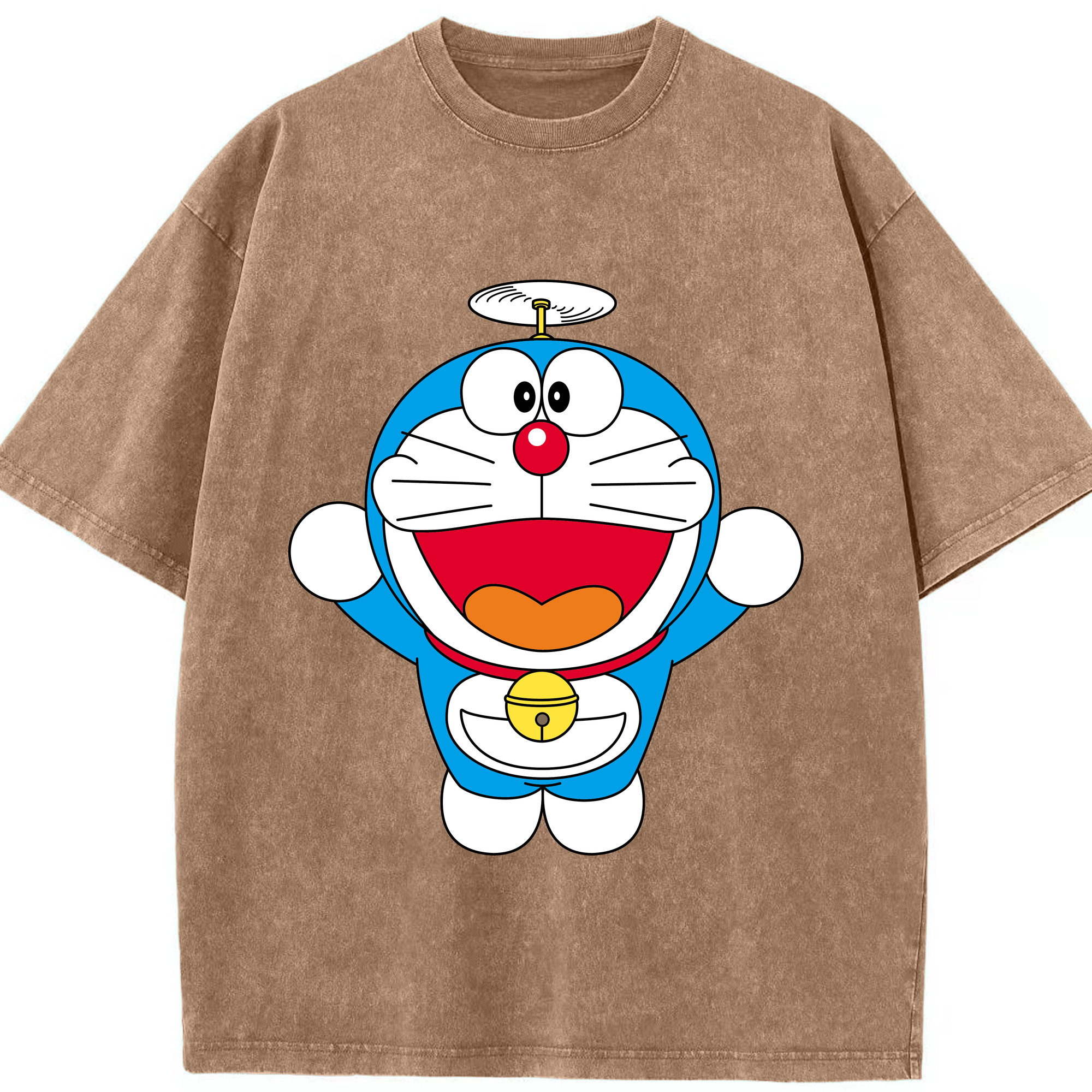（画像用） ドラえもん Doraemon 綿100% ヴィンテージ風 半袖Tシャツ（フロントプリント）