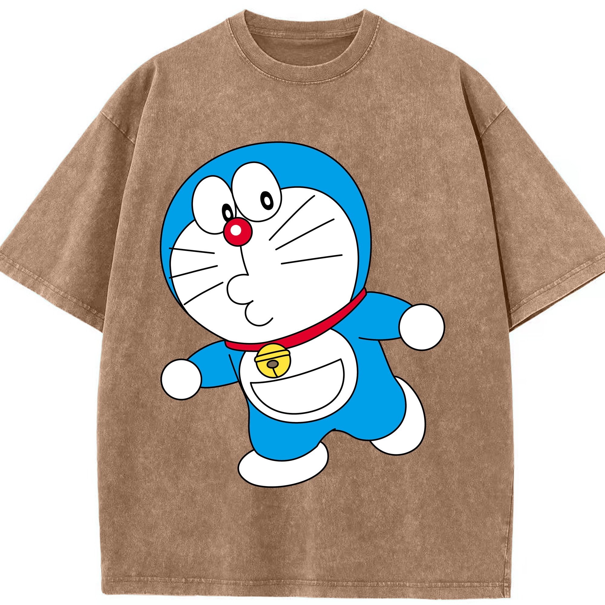 （画像用） ドラえもん Doraemon 綿100% ヴィンテージ風 半袖Tシャツ（フロントプリント）