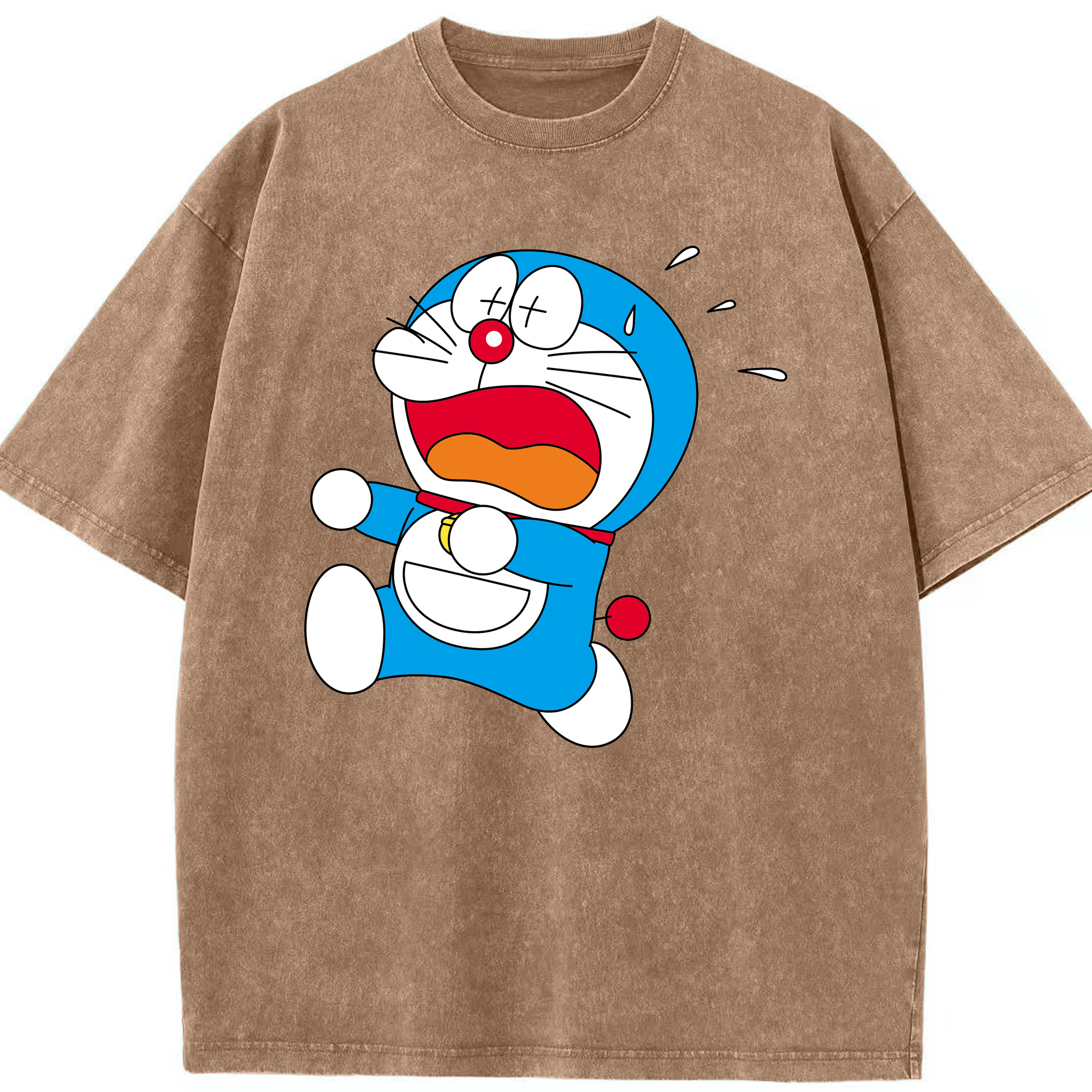 （画像用） ドラえもん Doraemon 綿100% ヴィンテージ風 半袖Tシャツ（フロントプリント）