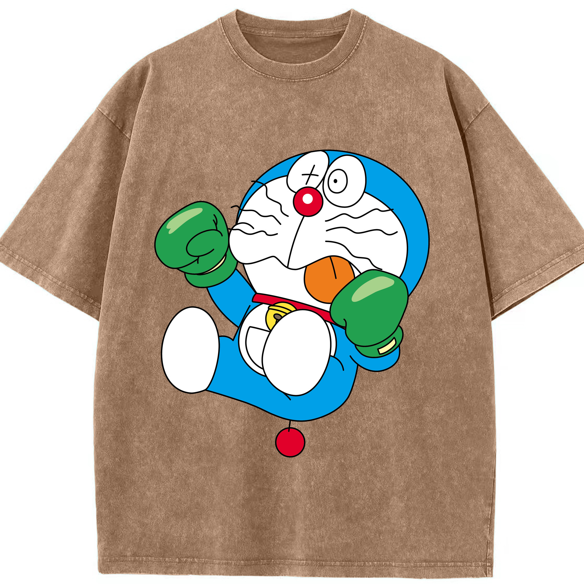 （画像用） ドラえもん Doraemon 綿100% ヴィンテージ風 半袖Tシャツ（フロントプリント）