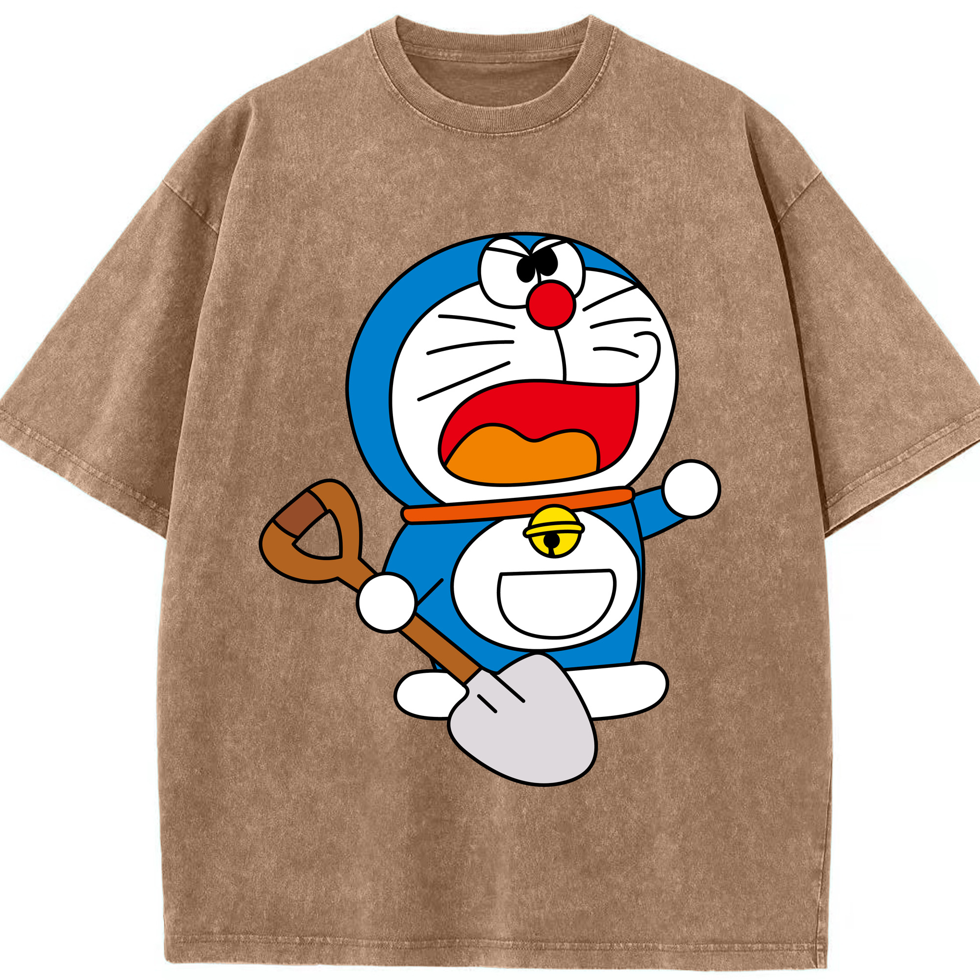 （画像用） ドラえもん Doraemon 綿100% ヴィンテージ風 半袖Tシャツ（フロントプリント）
