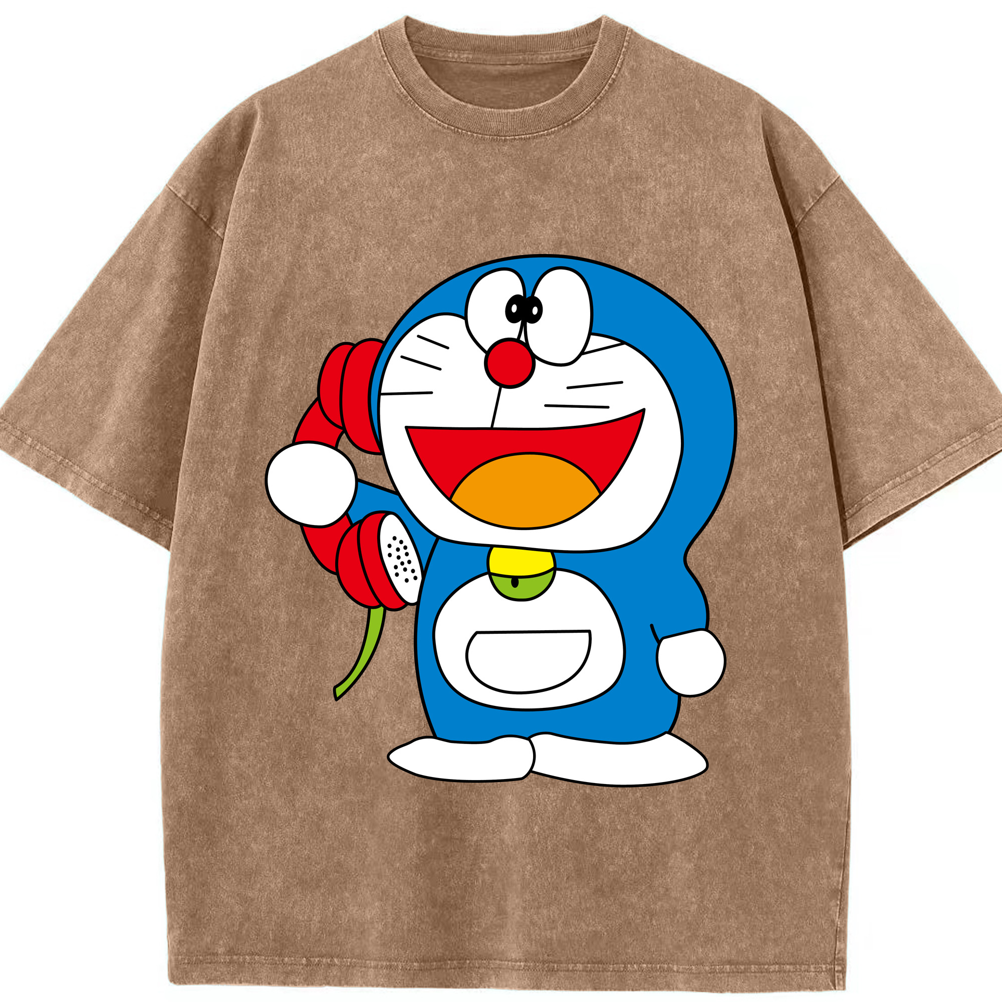（画像用） ドラえもん Doraemon 綿100% ヴィンテージ風 半袖Tシャツ（フロントプリント）