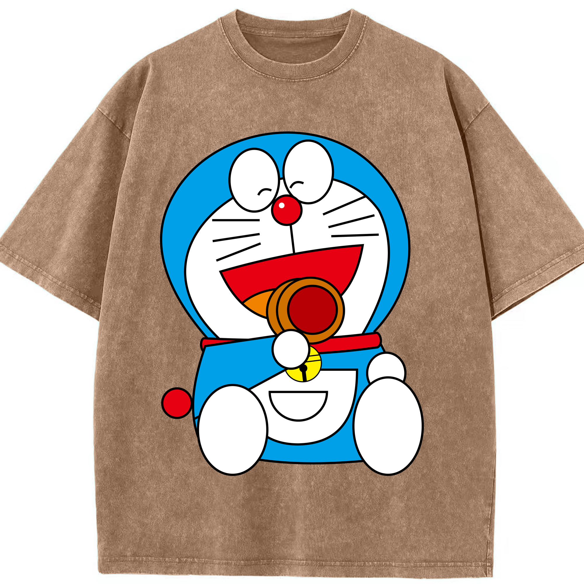 （画像用） ドラえもん Doraemon 綿100% ヴィンテージ風 半袖Tシャツ（フロントプリント）