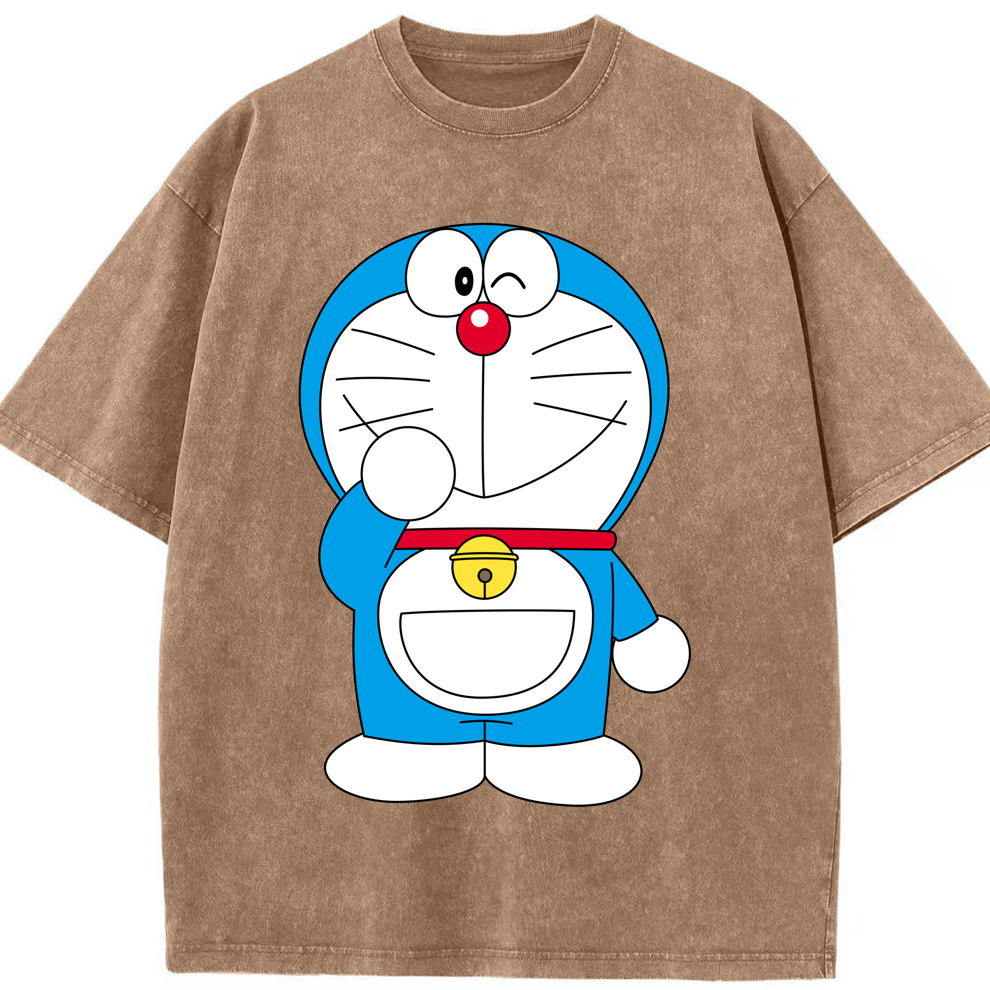 （画像用） ドラえもん Doraemon 綿100% ヴィンテージ風 半袖Tシャツ（フロントプリント）