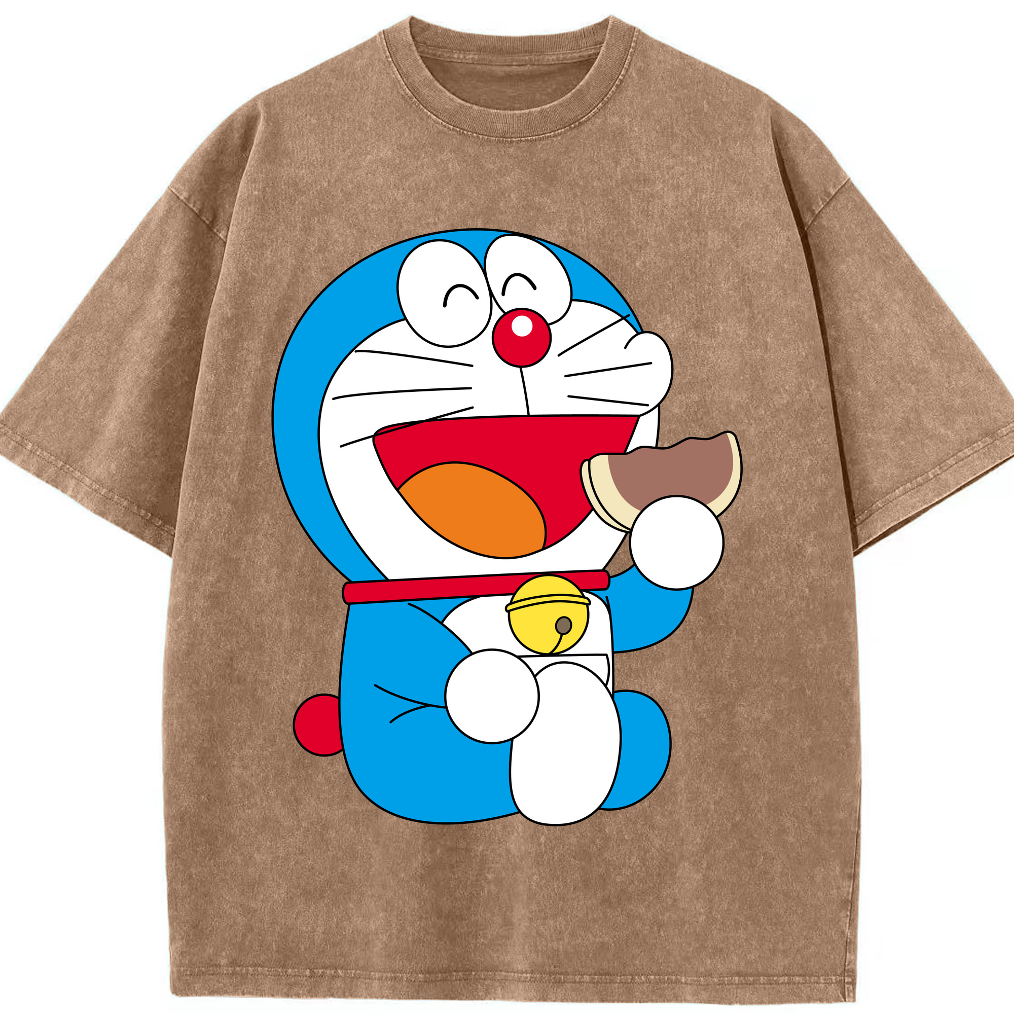 （画像用） ドラえもん Doraemon 綿100% ヴィンテージ風 半袖Tシャツ（フロントプリント）