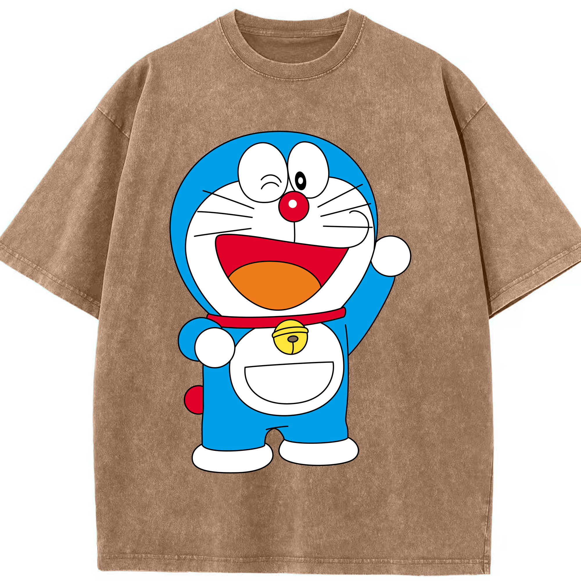 （画像用） ドラえもん Doraemon 綿100% ヴィンテージ風 半袖Tシャツ（フロントプリント）