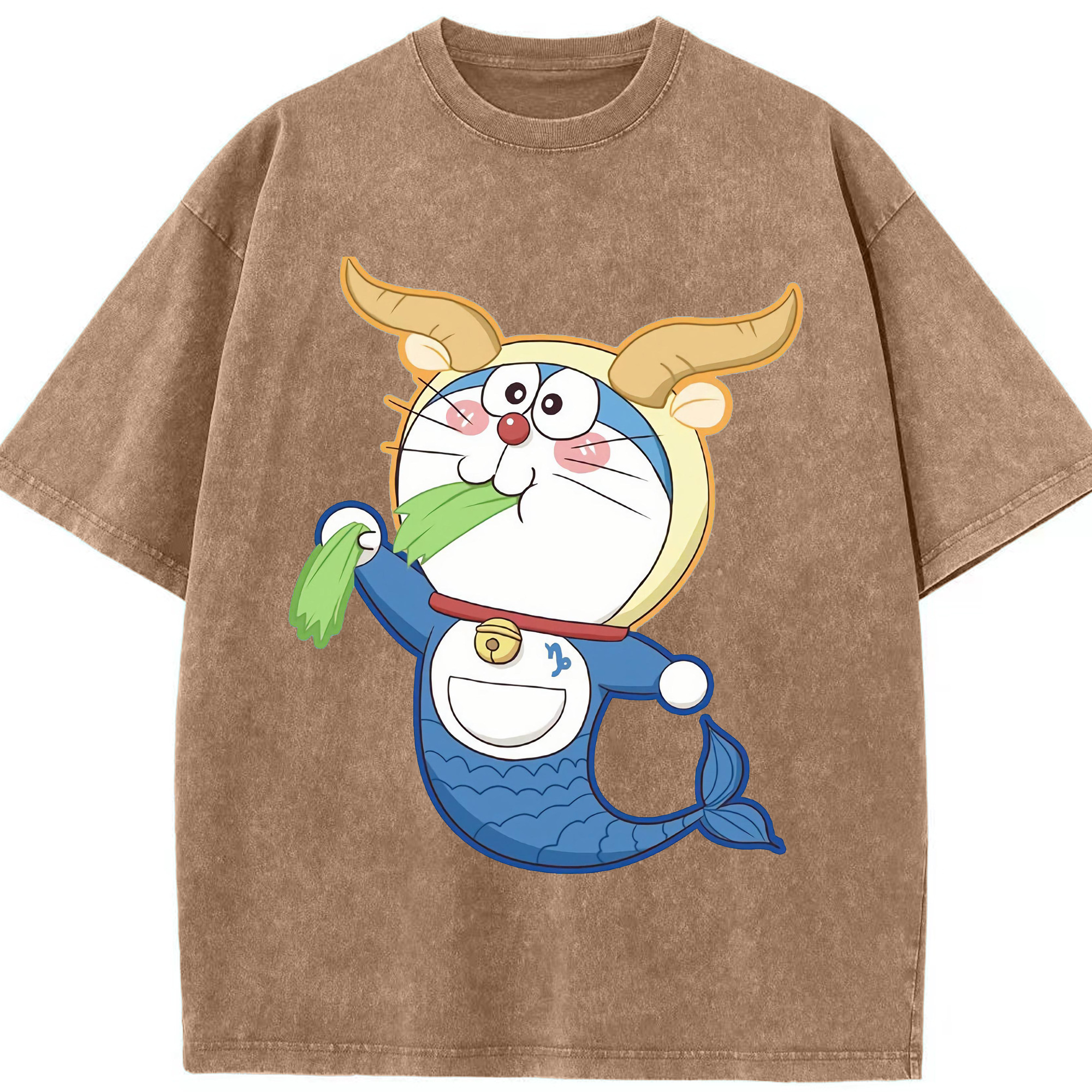（画像用） ドラえもん Doraemon 綿100% ヴィンテージ風 半袖Tシャツ（フロントプリント）