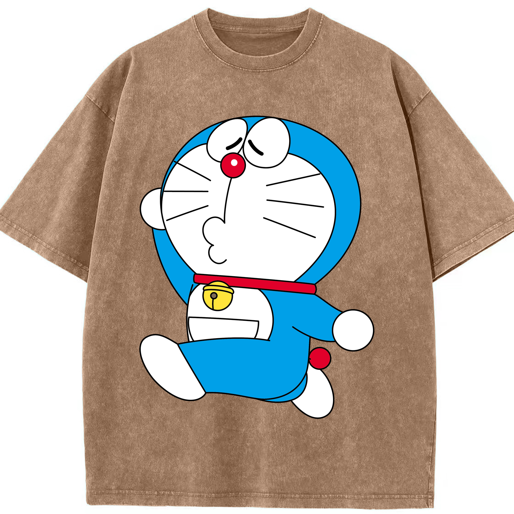 （画像用） ドラえもん Doraemon 綿100% ヴィンテージ風 半袖Tシャツ（フロントプリント）