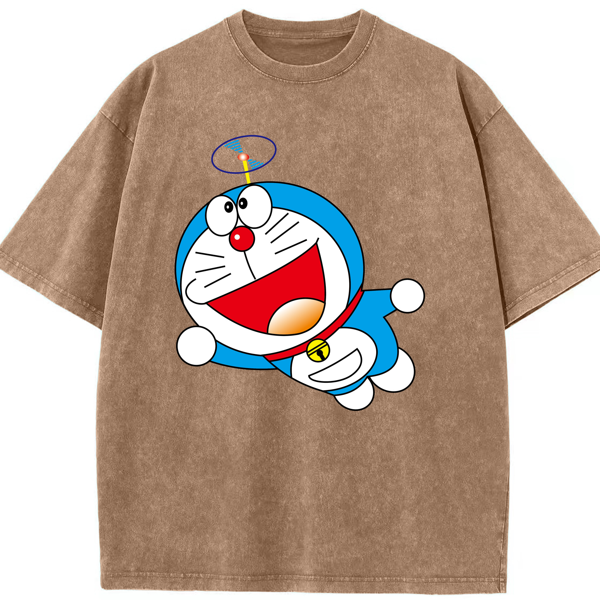 （画像用） ドラえもん Doraemon 綿100% ヴィンテージ風 半袖Tシャツ（フロントプリント）
