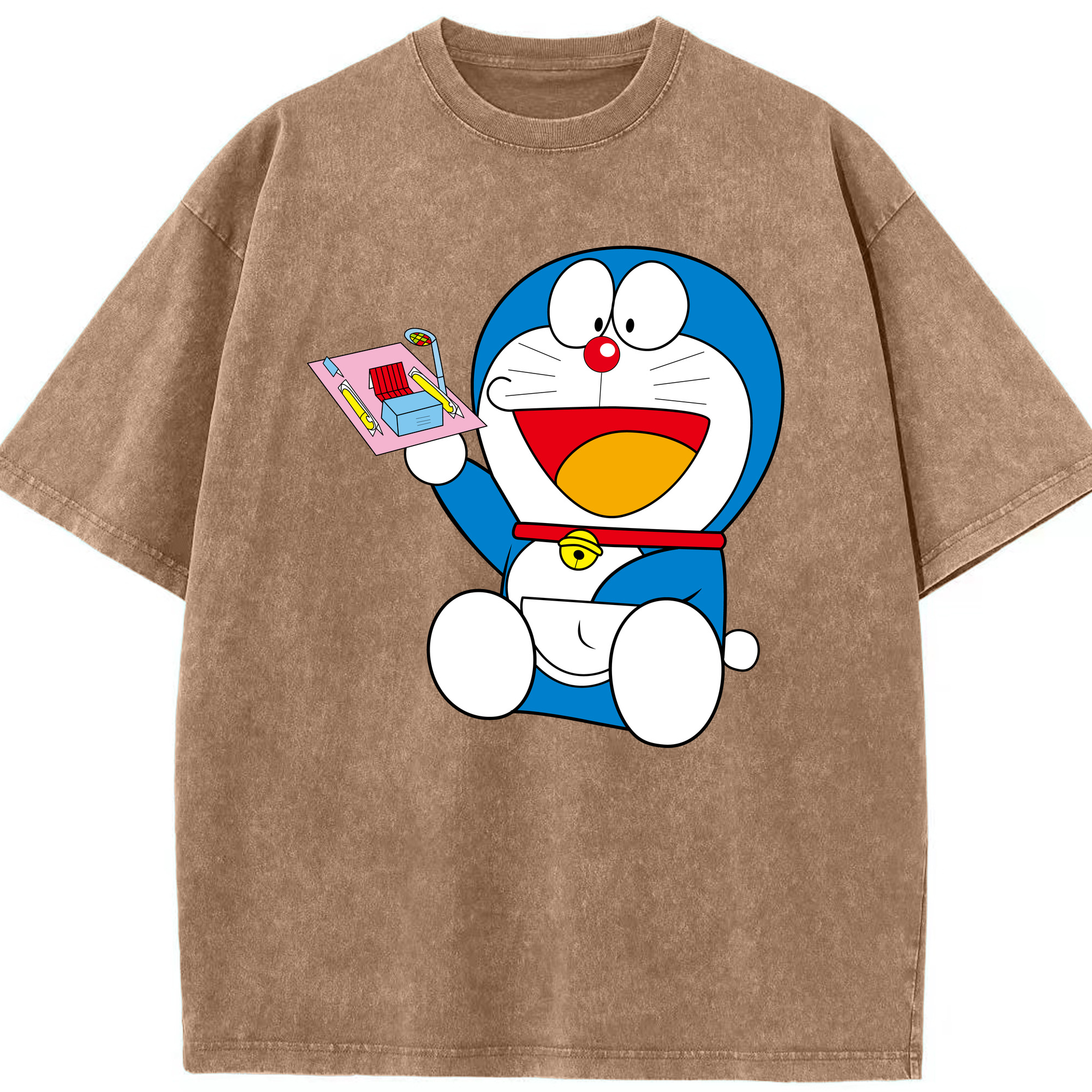 （画像用） ドラえもん Doraemon 綿100% ヴィンテージ風 半袖Tシャツ（フロントプリント）