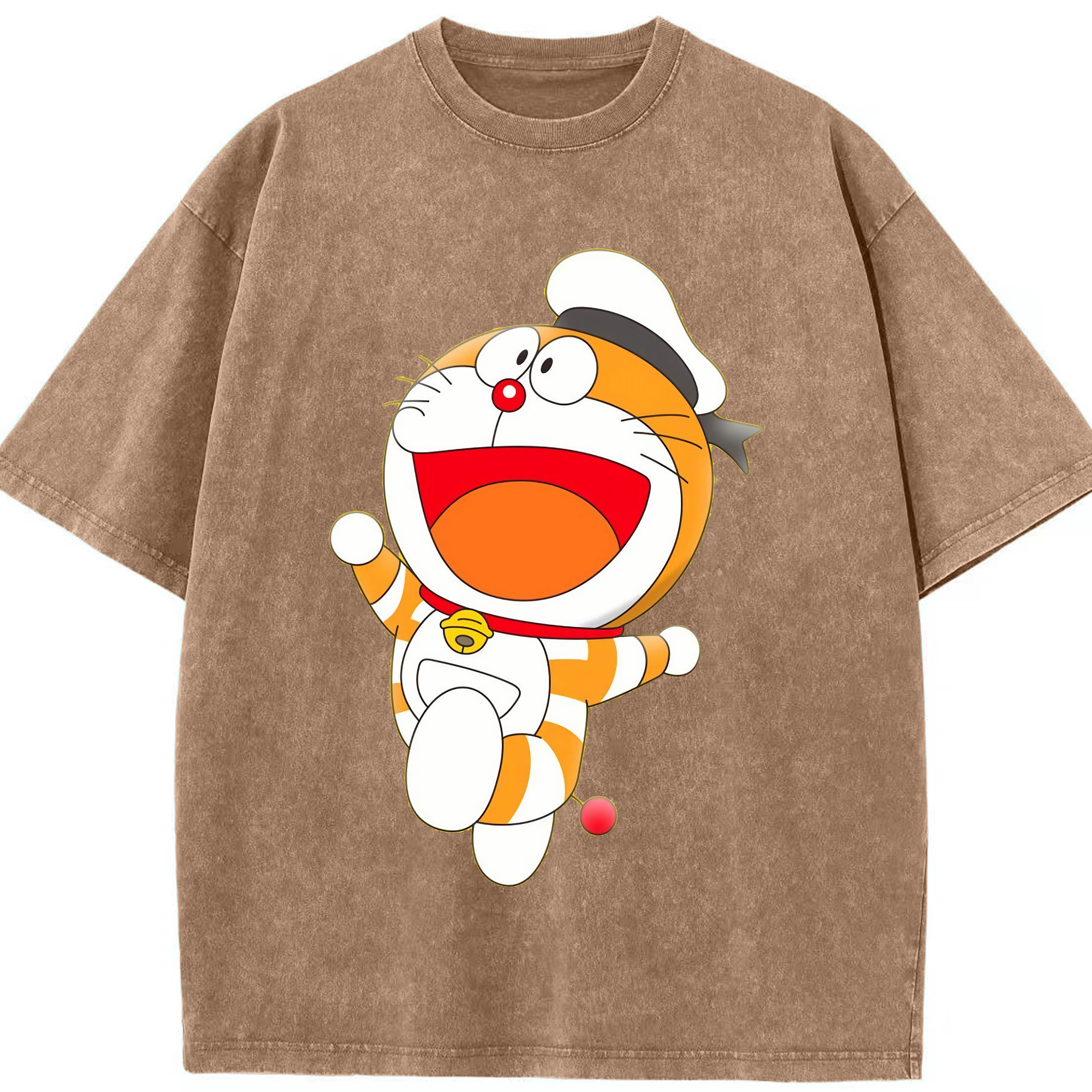 （画像用） ドラえもん Doraemon 綿100% ヴィンテージ風 半袖Tシャツ（フロントプリント）