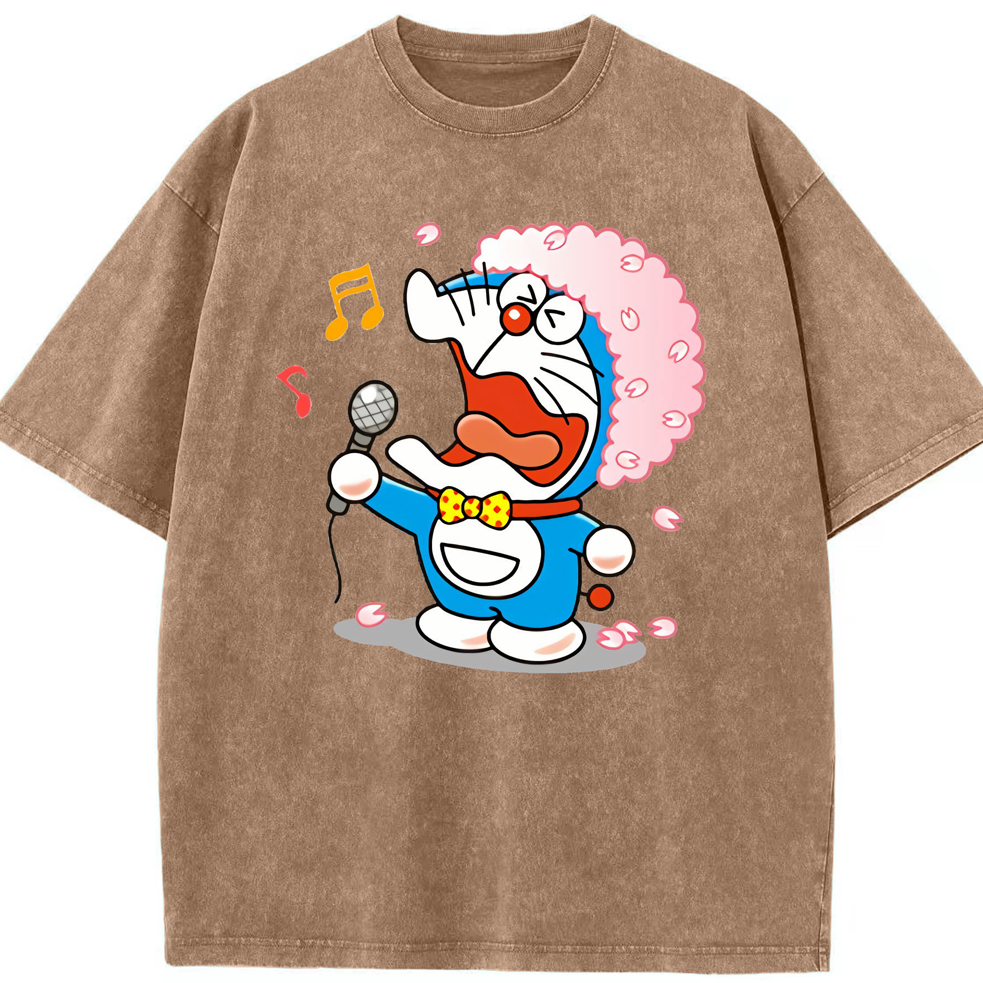 （画像用） ドラえもん Doraemon 綿100% ヴィンテージ風 半袖Tシャツ（フロントプリント）