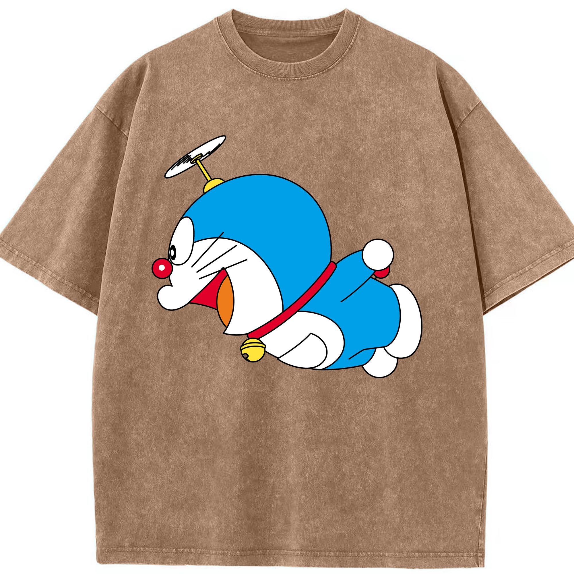 （画像用） ドラえもん Doraemon 綿100% ヴィンテージ風 半袖Tシャツ（フロントプリント）