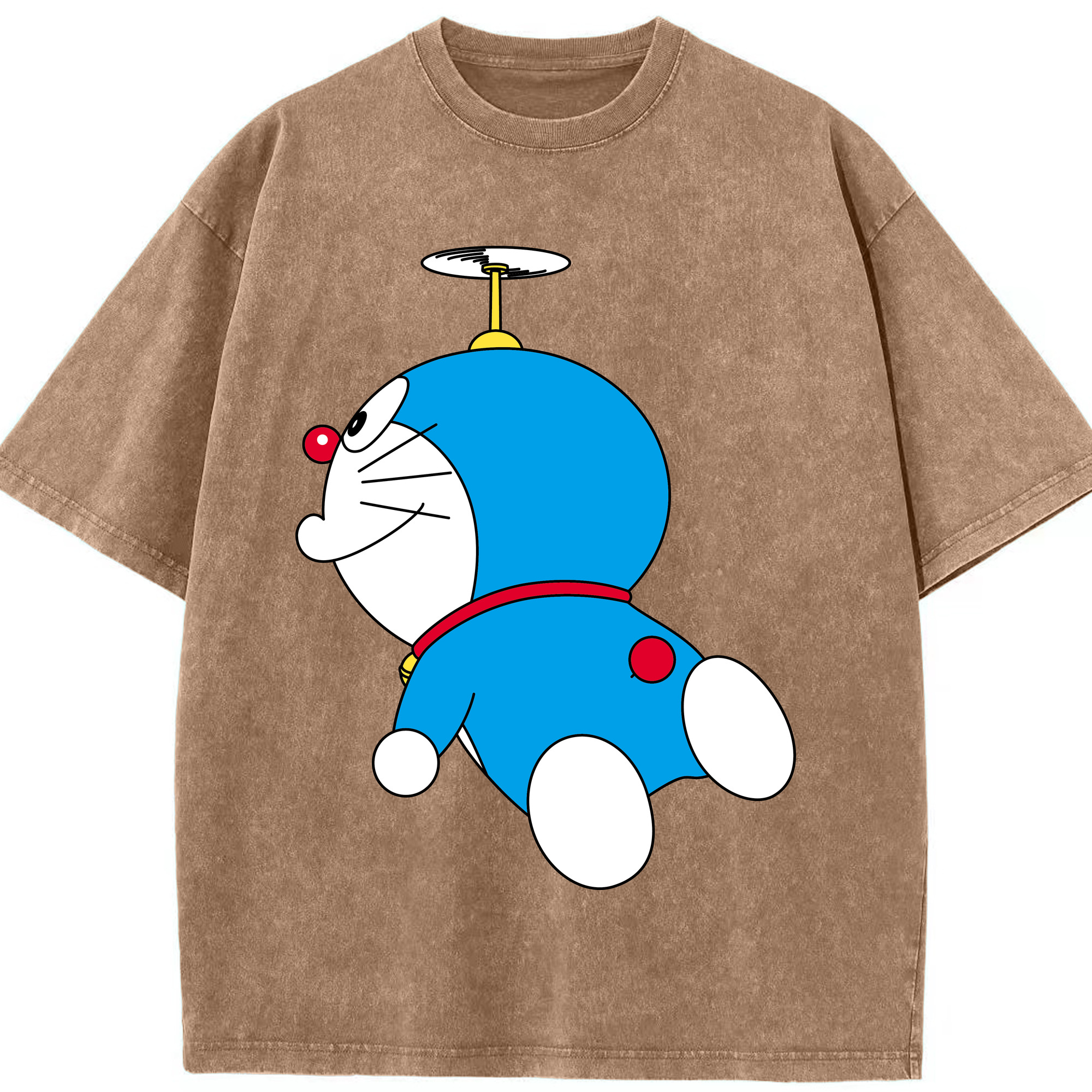 （画像用） ドラえもん Doraemon 綿100% ヴィンテージ風 半袖Tシャツ（フロントプリント）