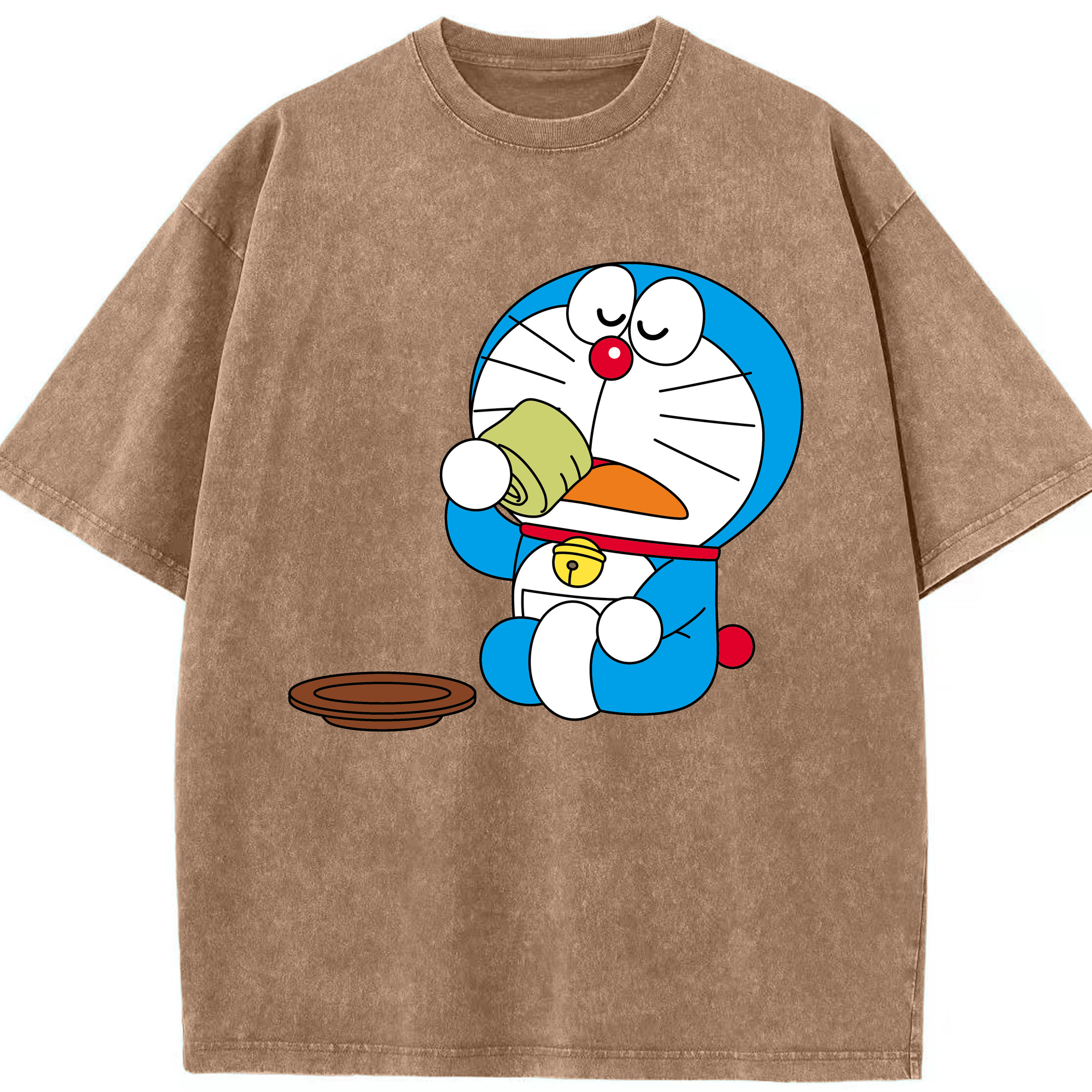 （画像用） ドラえもん Doraemon 綿100% ヴィンテージ風 半袖Tシャツ（フロントプリント）