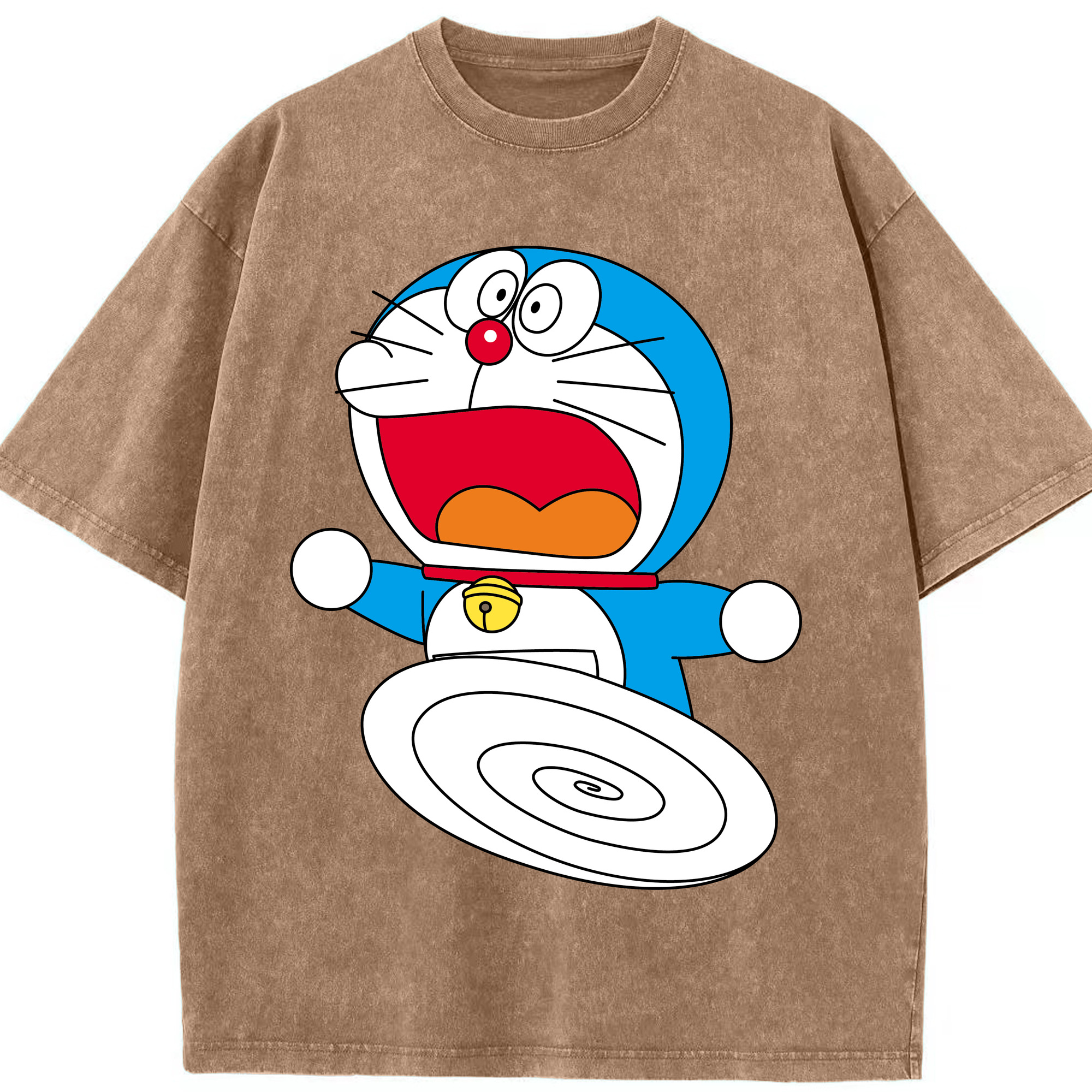 （画像用） ドラえもん Doraemon 綿100% ヴィンテージ風 半袖Tシャツ（フロントプリント）