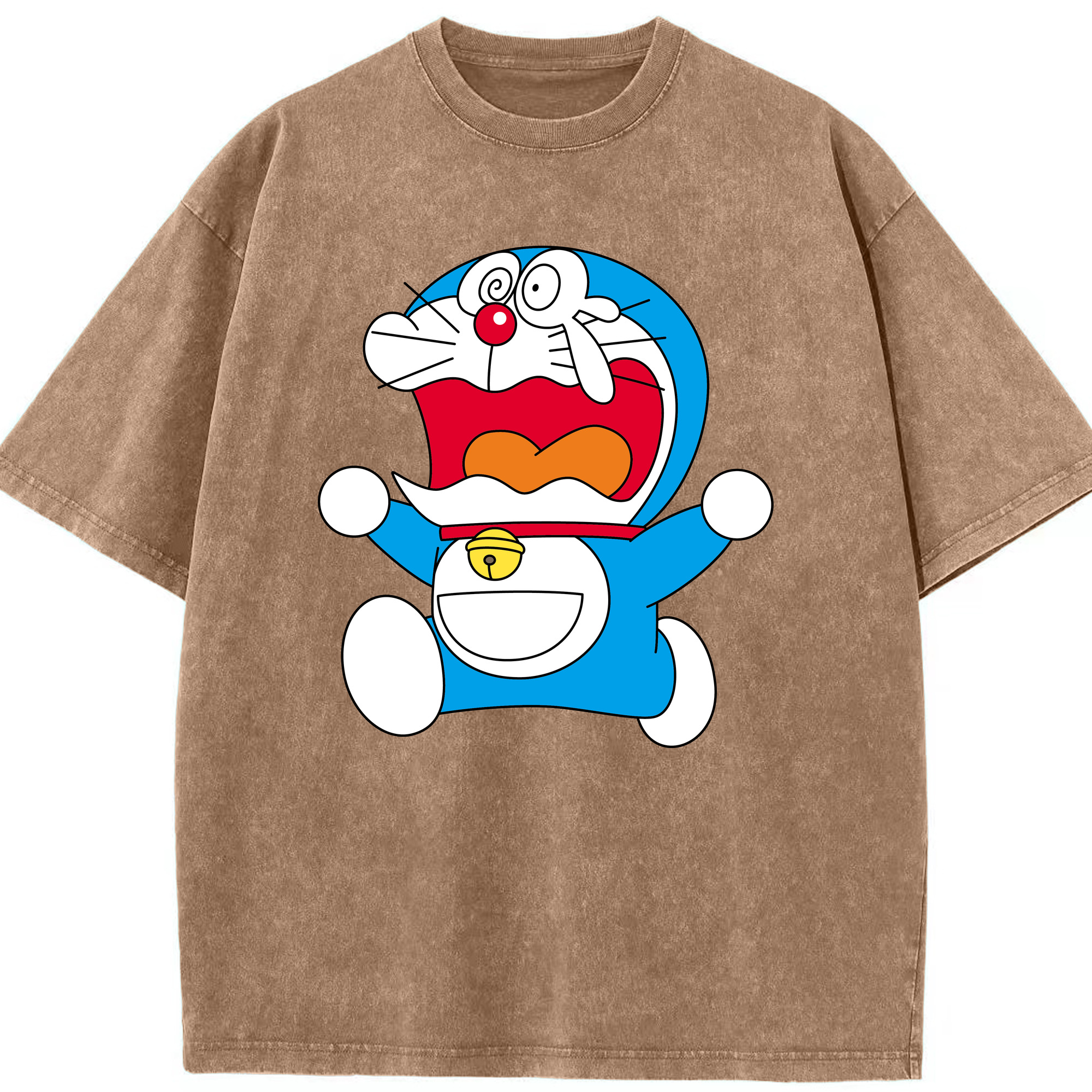 （画像用） ドラえもん Doraemon 綿100% ヴィンテージ風 半袖Tシャツ（フロントプリント）