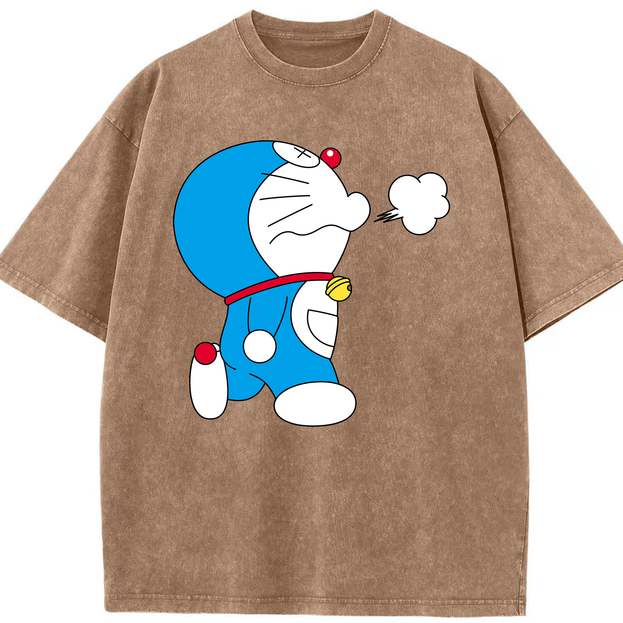 （画像用） ドラえもん Doraemon 綿100% ヴィンテージ風 半袖Tシャツ（フロントプリント）