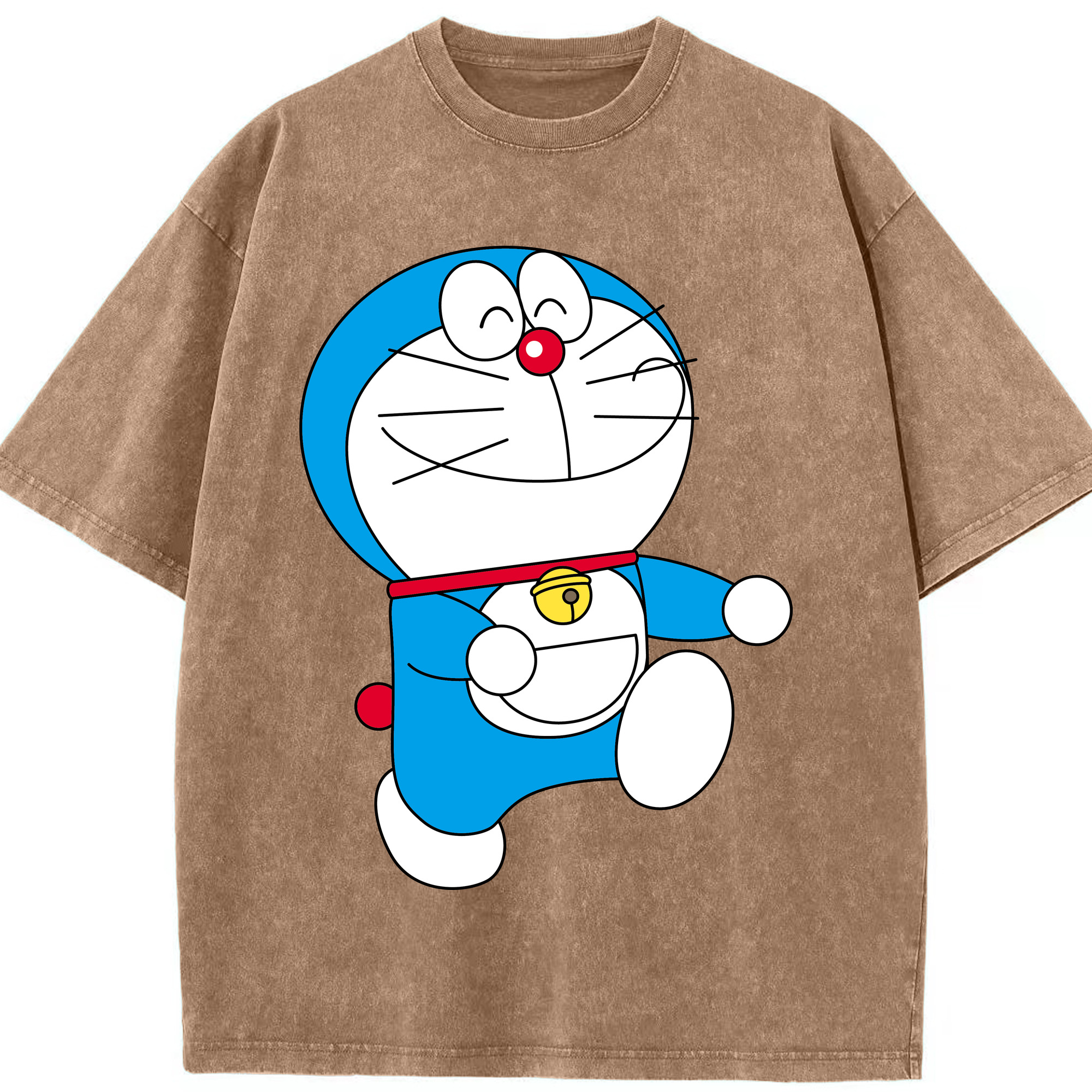 （画像用） ドラえもん Doraemon 綿100% ヴィンテージ風 半袖Tシャツ（フロントプリント）