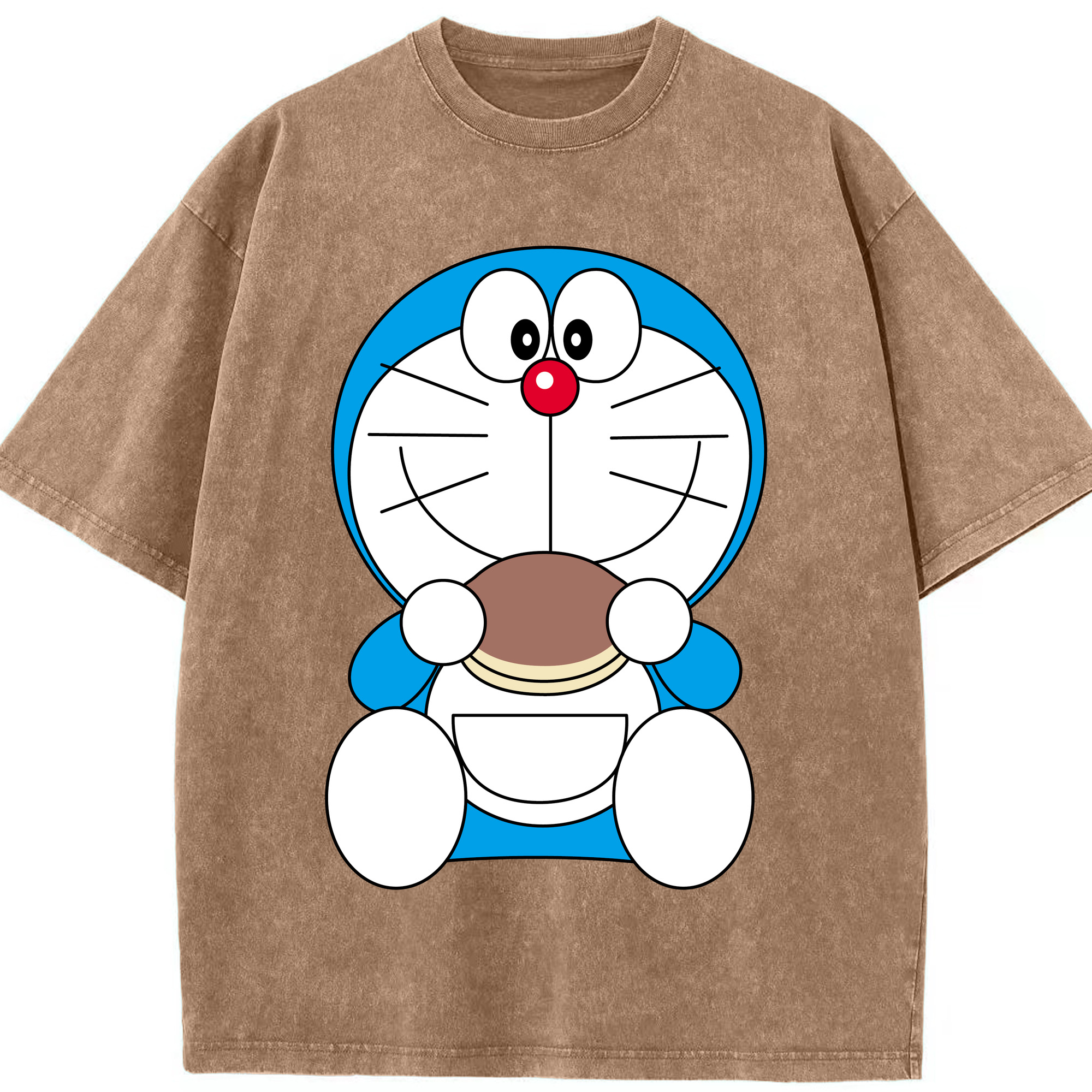 （画像用） ドラえもん Doraemon 綿100% ヴィンテージ風 半袖Tシャツ（フロントプリント）