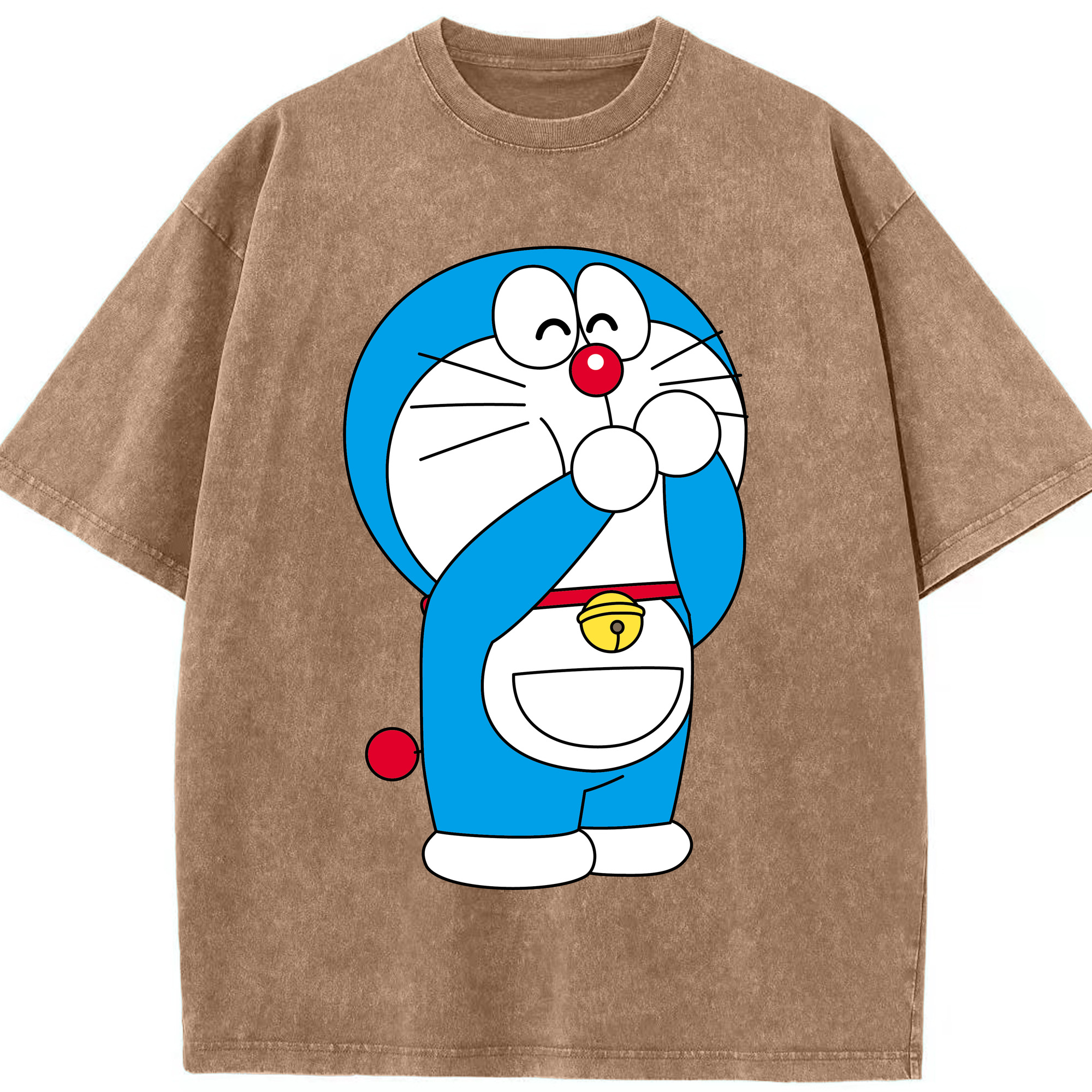 （画像用） ドラえもん Doraemon 綿100% ヴィンテージ風 半袖Tシャツ（フロントプリント）
