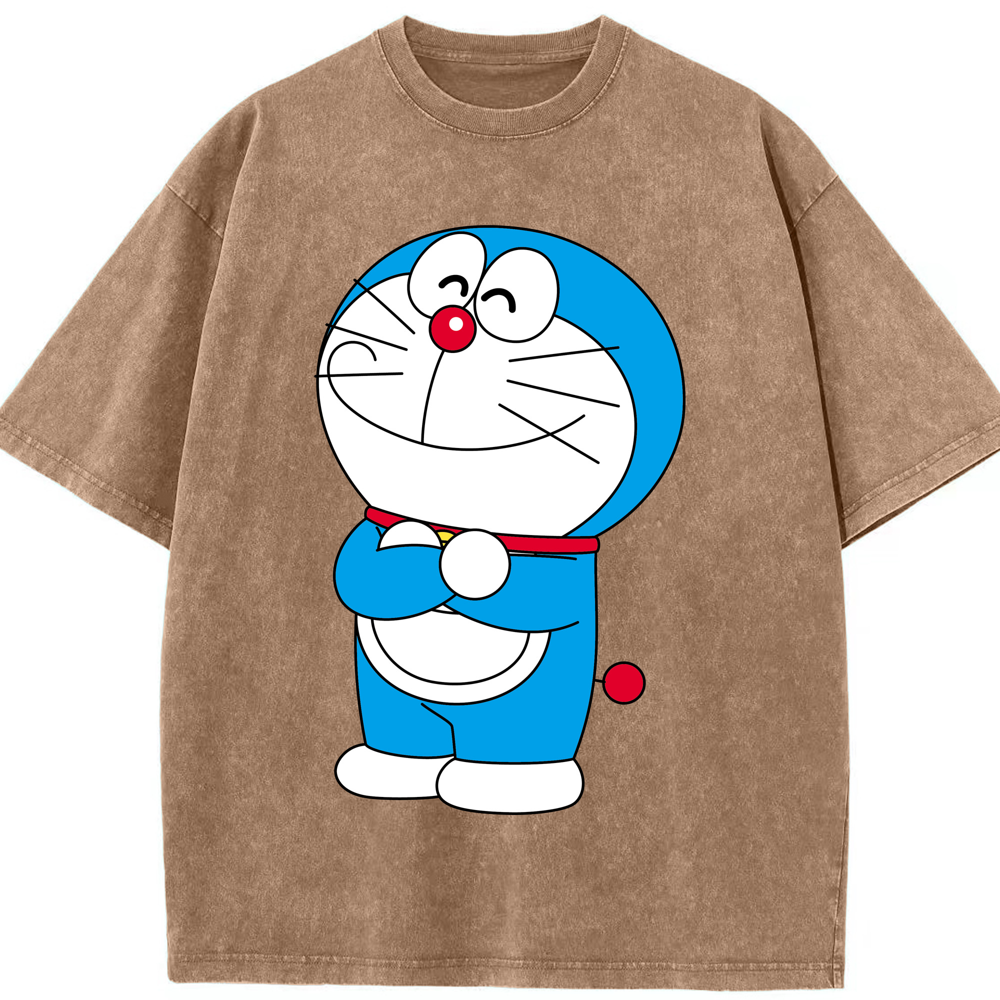 （画像用） ドラえもん Doraemon 綿100% ヴィンテージ風 半袖Tシャツ（フロントプリント）