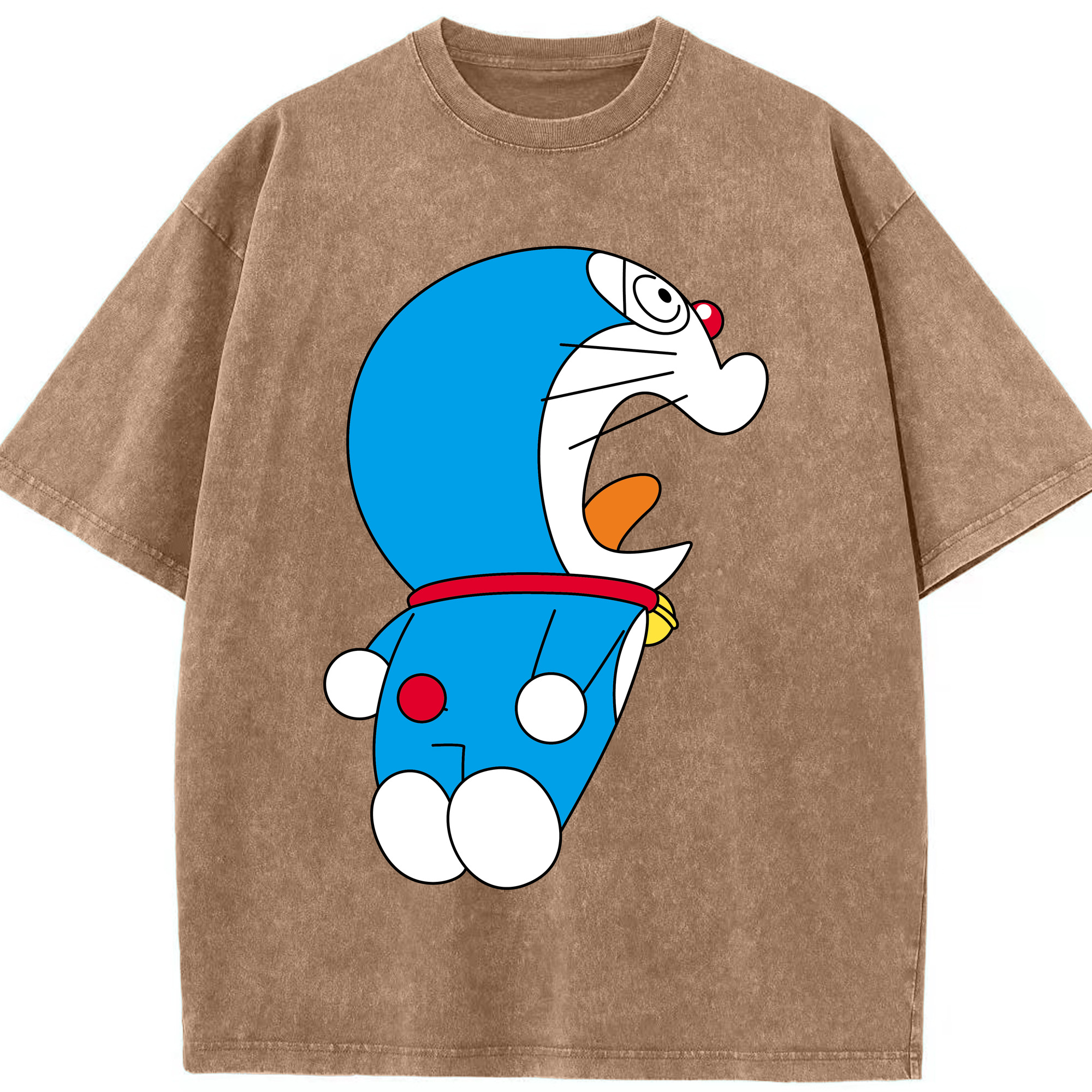 （画像用） ドラえもん Doraemon 綿100% ヴィンテージ風 半袖Tシャツ（フロントプリント）