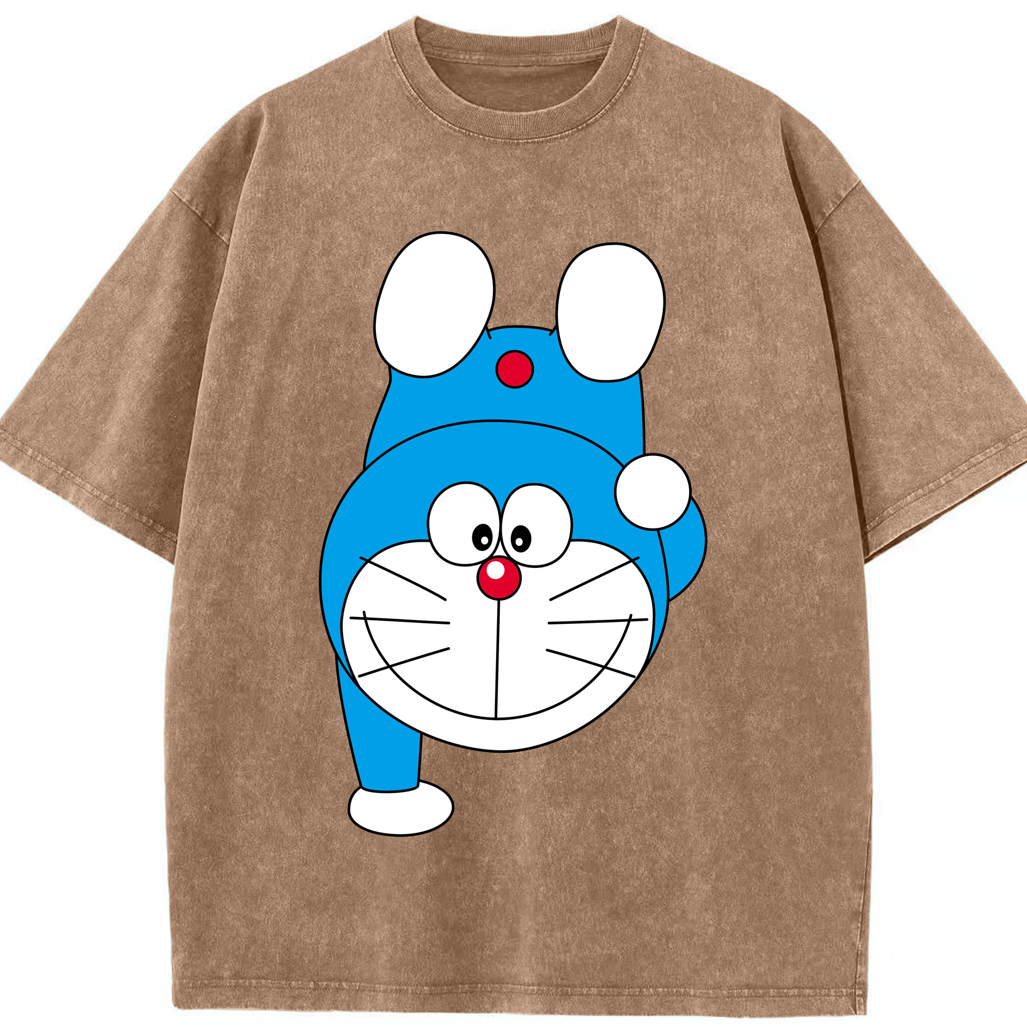 （画像用） ドラえもん Doraemon 綿100% ヴィンテージ風 半袖Tシャツ（フロントプリント）