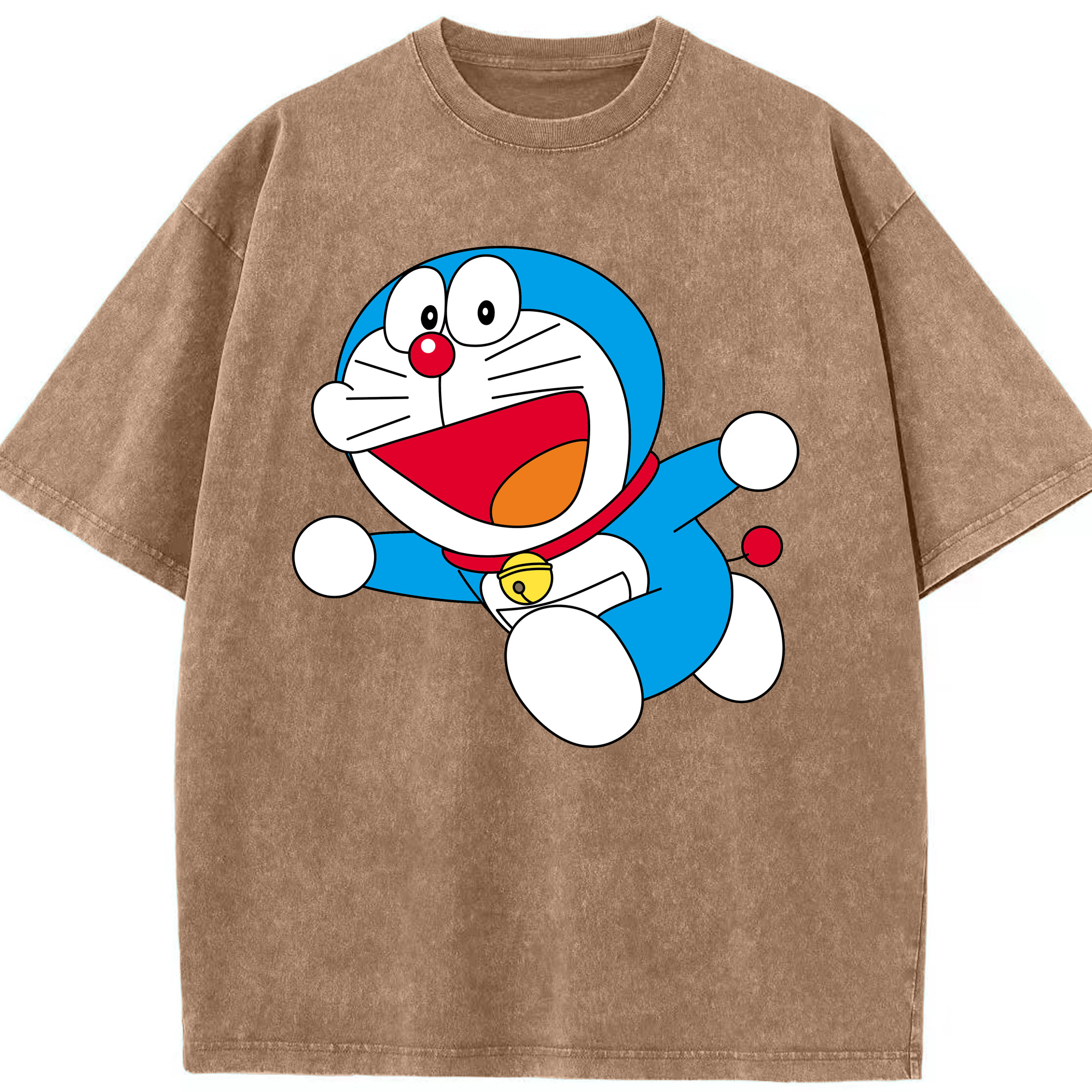 （画像用） ドラえもん Doraemon 綿100% ヴィンテージ風 半袖Tシャツ（フロントプリント）