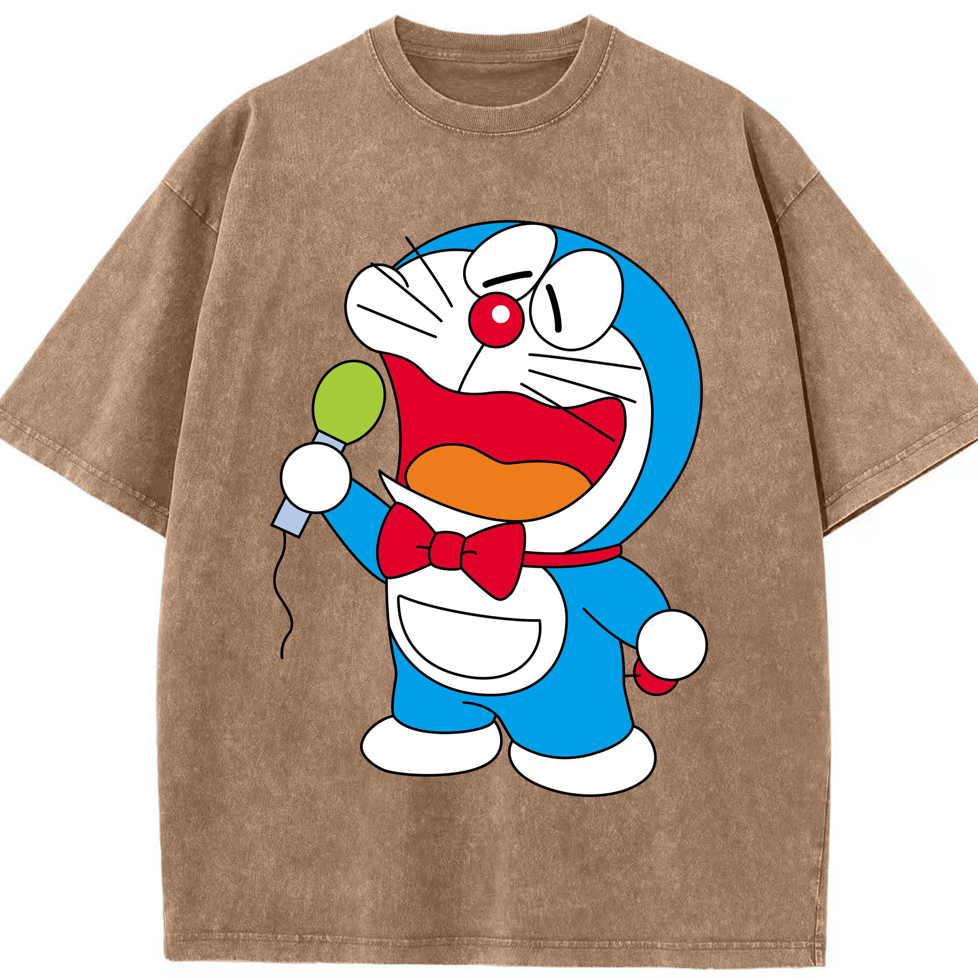 （画像用） ドラえもん Doraemon 綿100% ヴィンテージ風 半袖Tシャツ（フロントプリント）