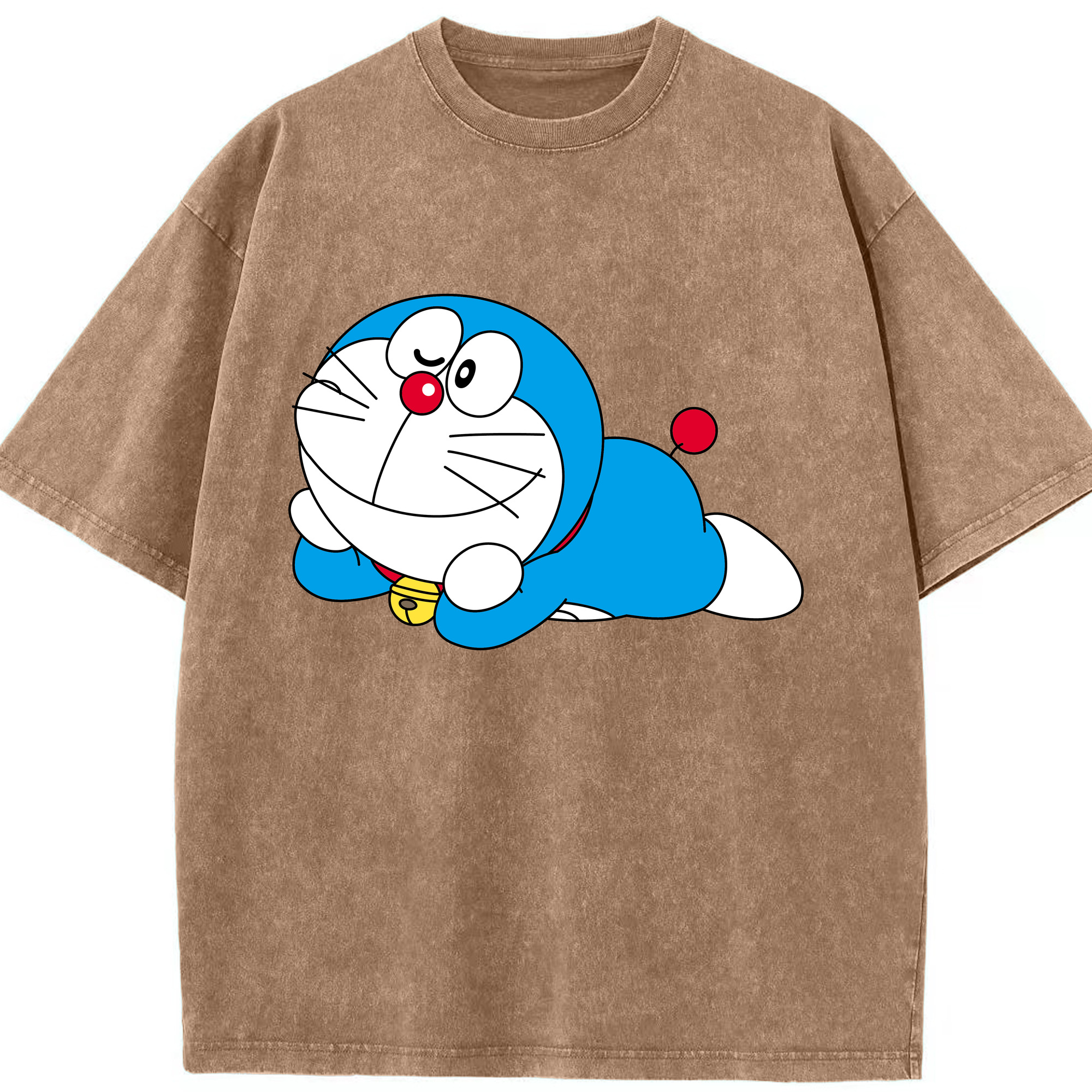 （画像用） ドラえもん Doraemon 綿100% ヴィンテージ風 半袖Tシャツ（フロントプリント）