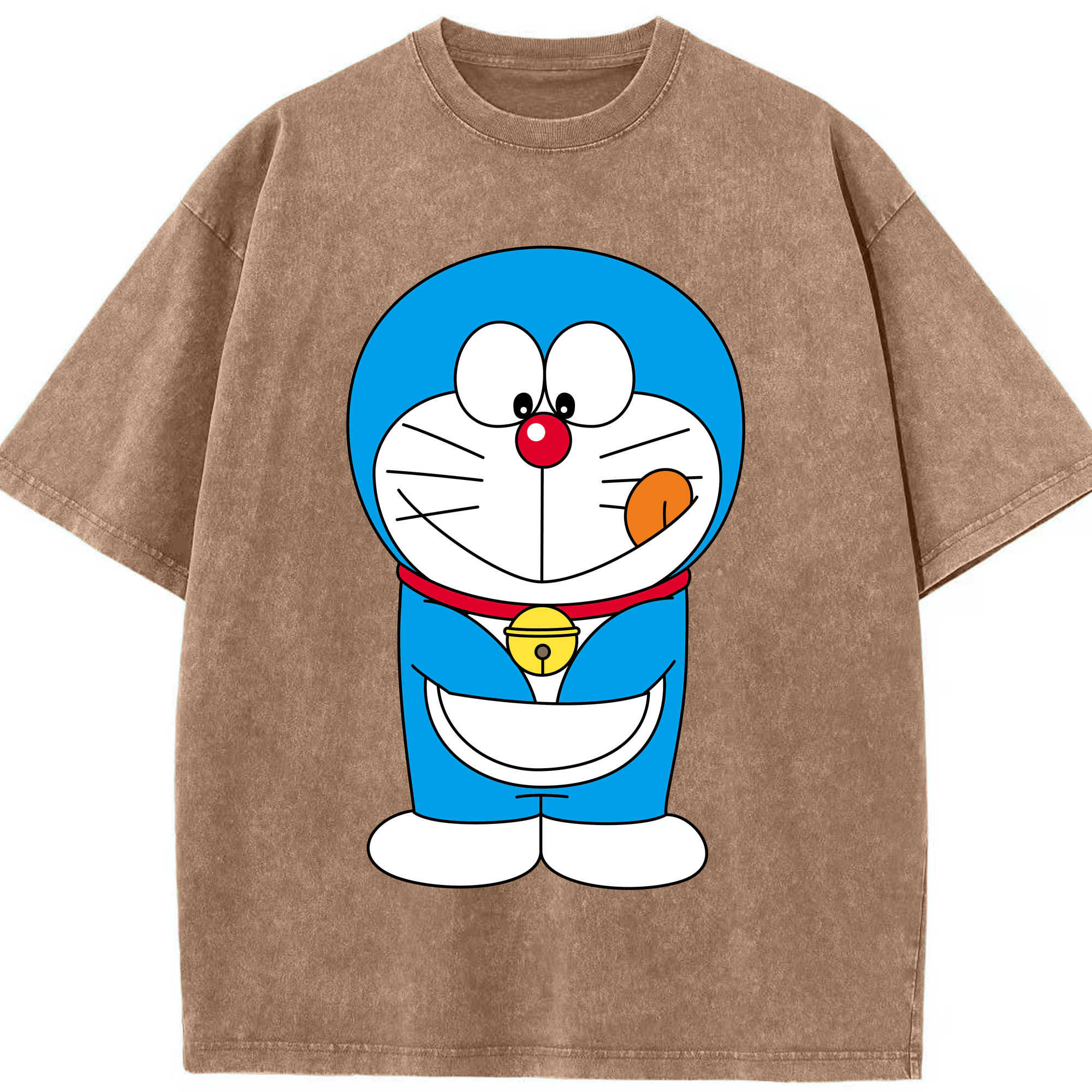 （画像用） ドラえもん Doraemon 綿100% ヴィンテージ風 半袖Tシャツ（フロントプリント）