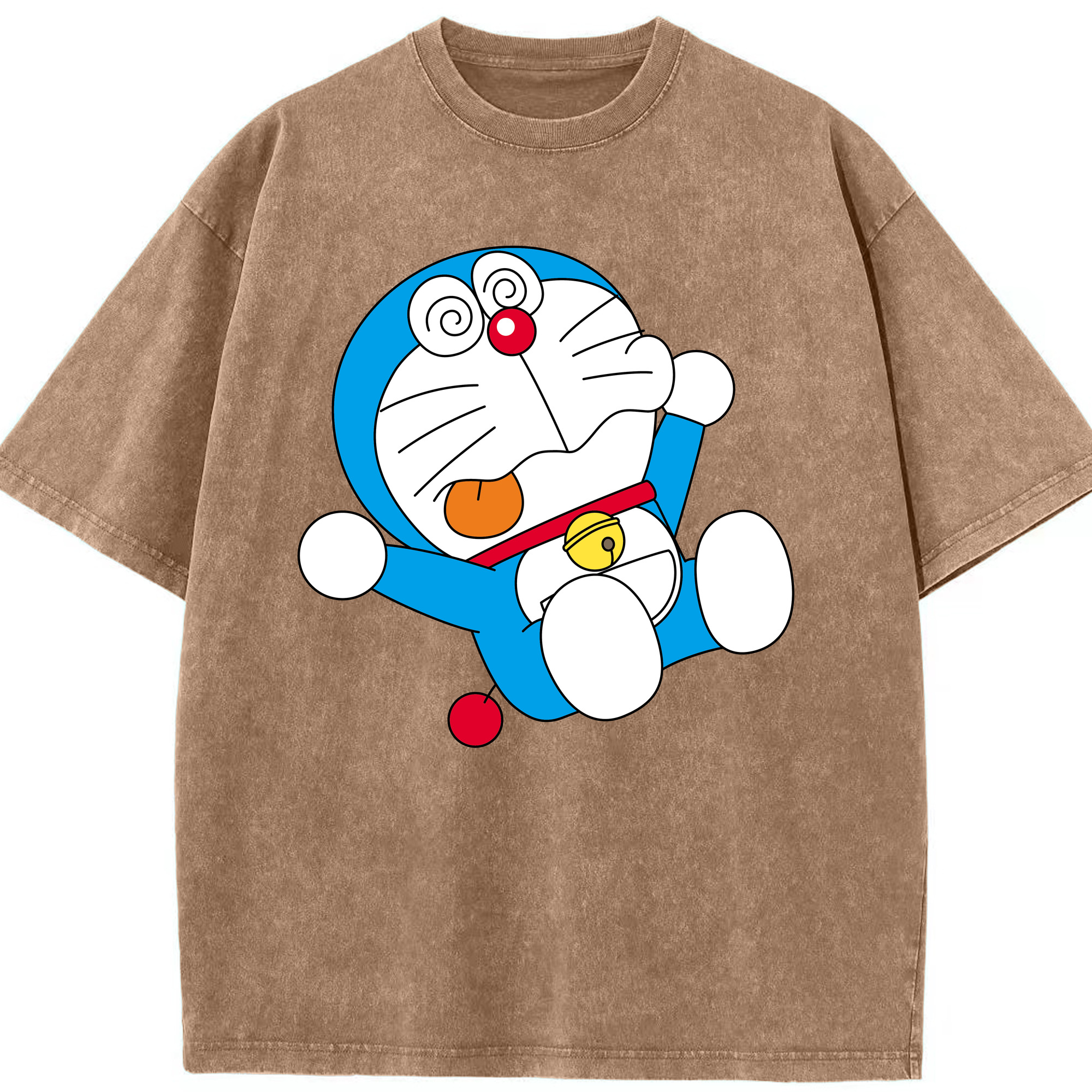 （画像用） ドラえもん Doraemon 綿100% ヴィンテージ風 半袖Tシャツ（フロントプリント）