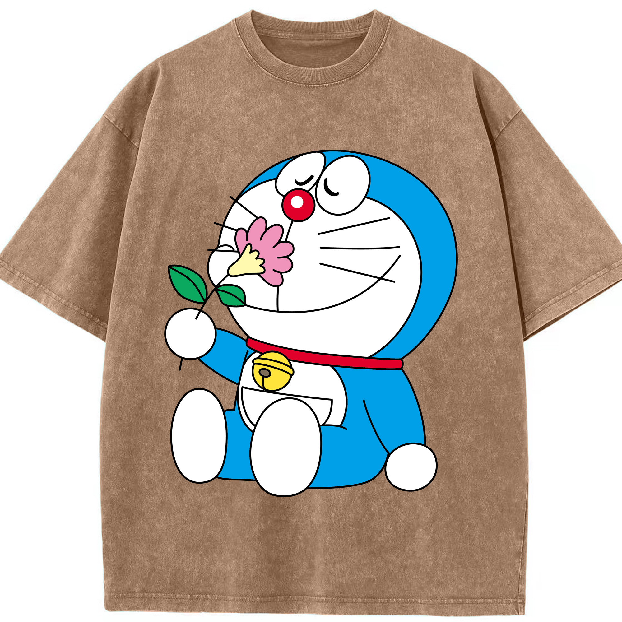 （画像用） ドラえもん Doraemon 綿100% ヴィンテージ風 半袖Tシャツ（フロントプリント）