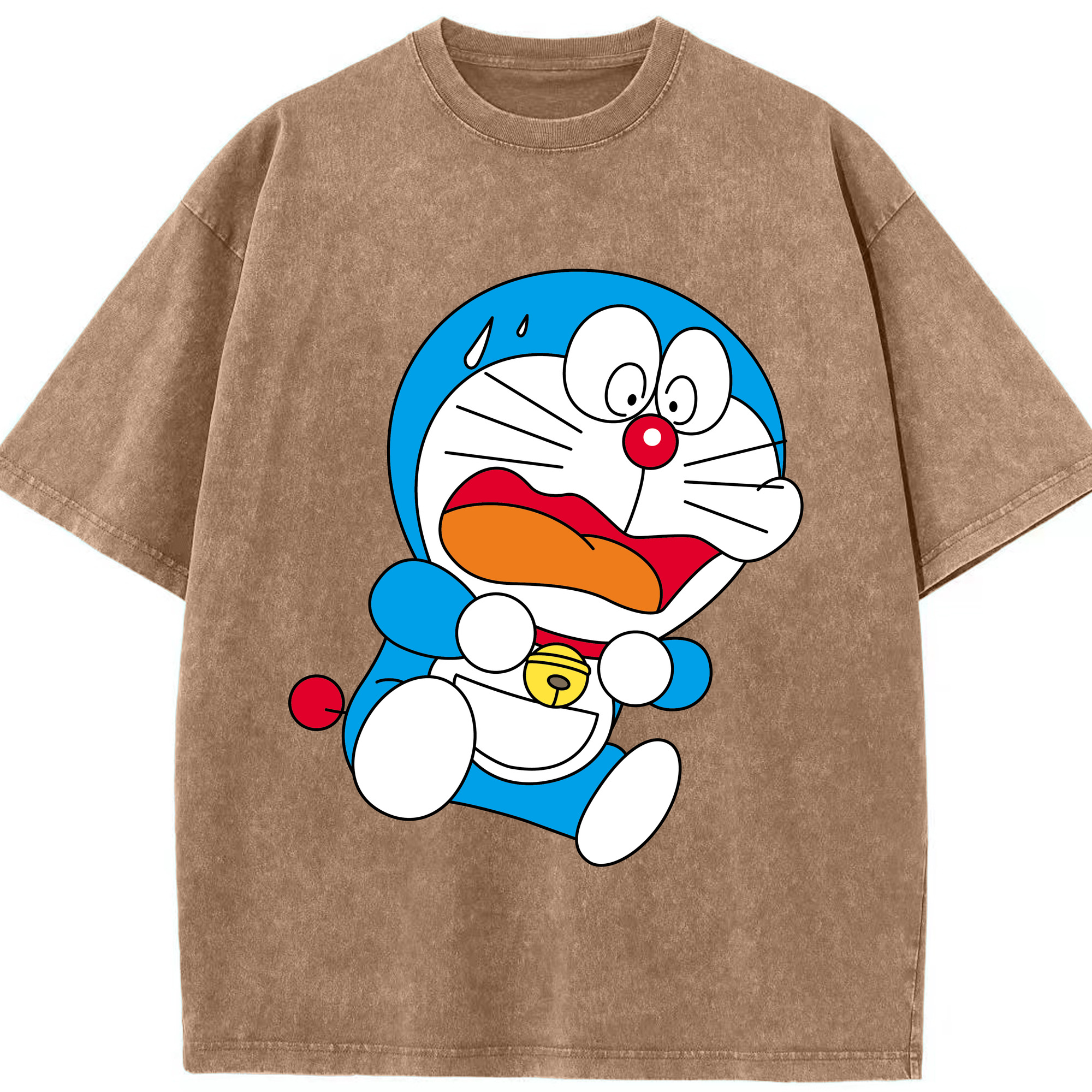（画像用） ドラえもん Doraemon 綿100% ヴィンテージ風 半袖Tシャツ（フロントプリント）