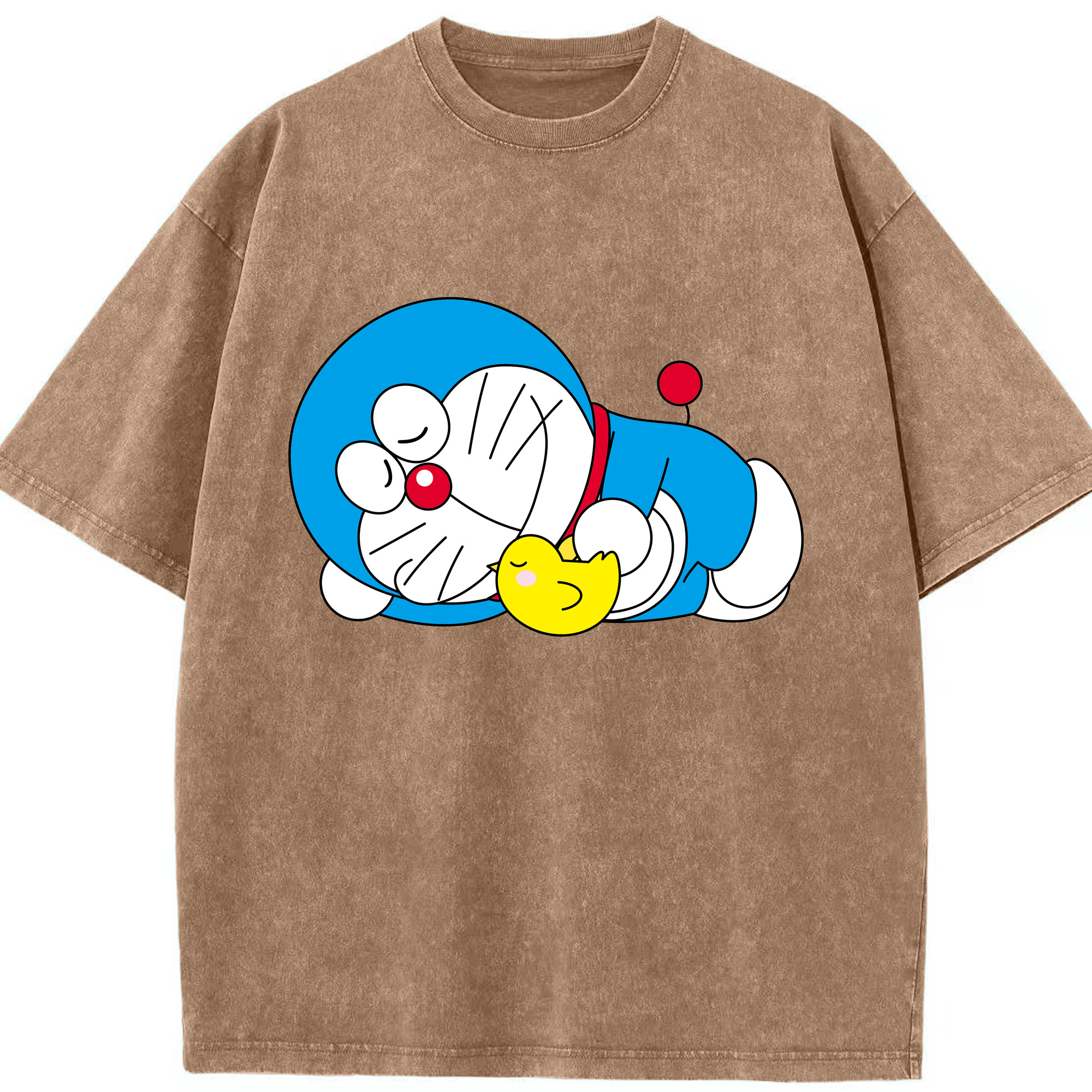 （画像用） ドラえもん Doraemon 綿100% ヴィンテージ風 半袖Tシャツ（フロントプリント）