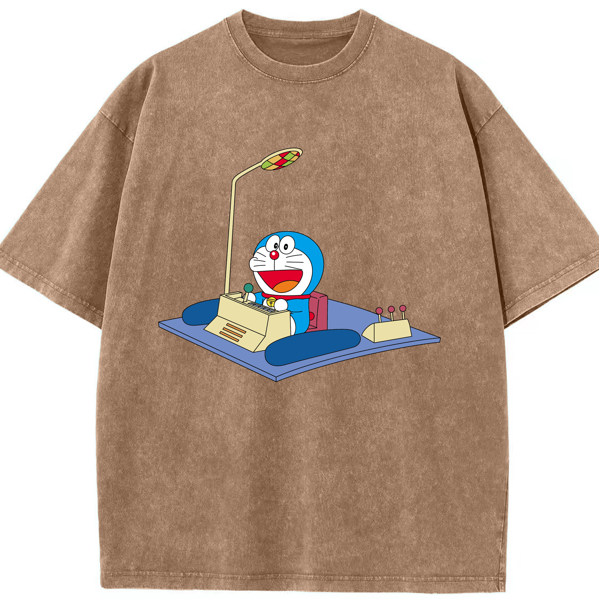 （画像用） ドラえもん Doraemon 綿100% ヴィンテージ風 半袖Tシャツ（フロントプリント）