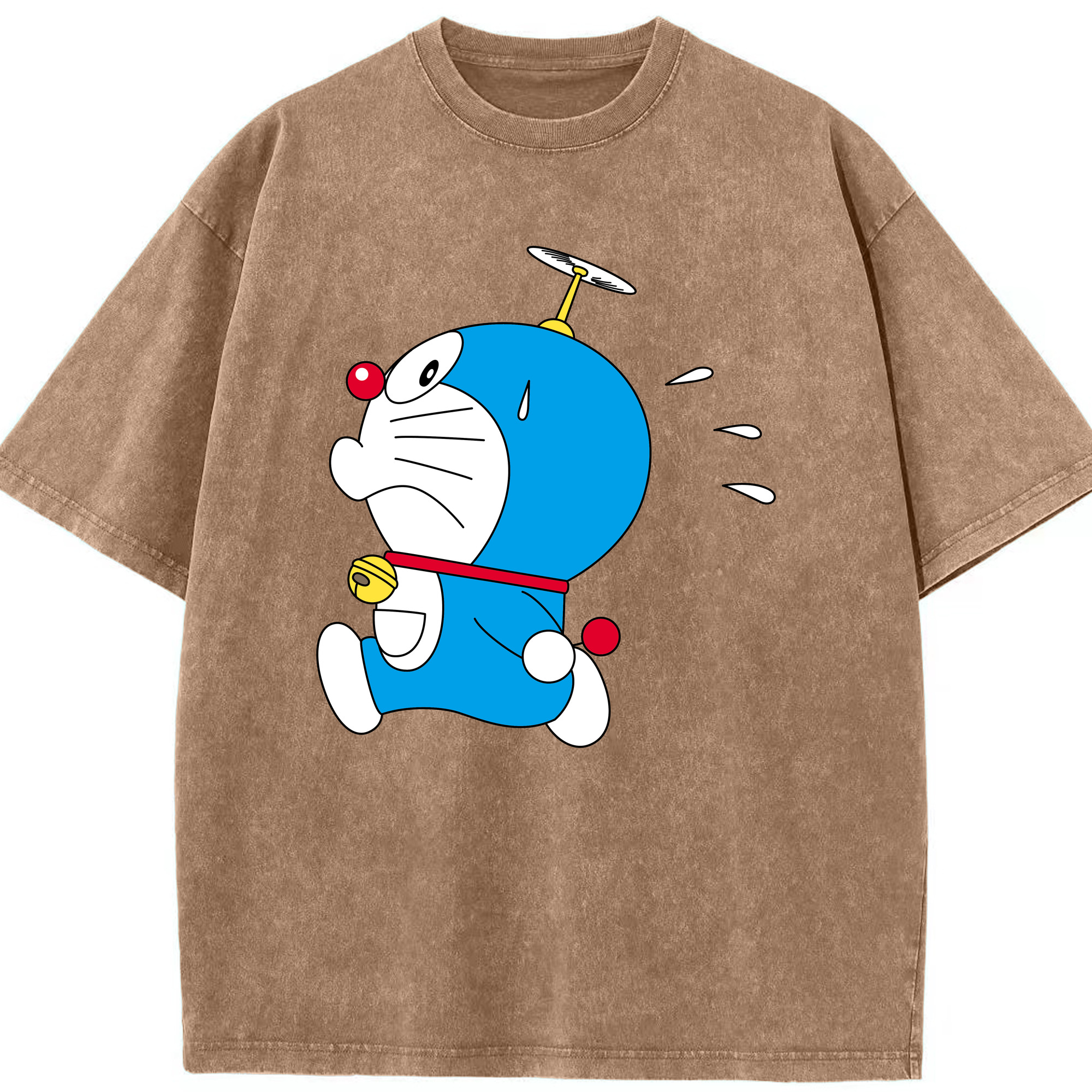 （画像用） ドラえもん Doraemon 綿100% ヴィンテージ風 半袖Tシャツ（フロントプリント）