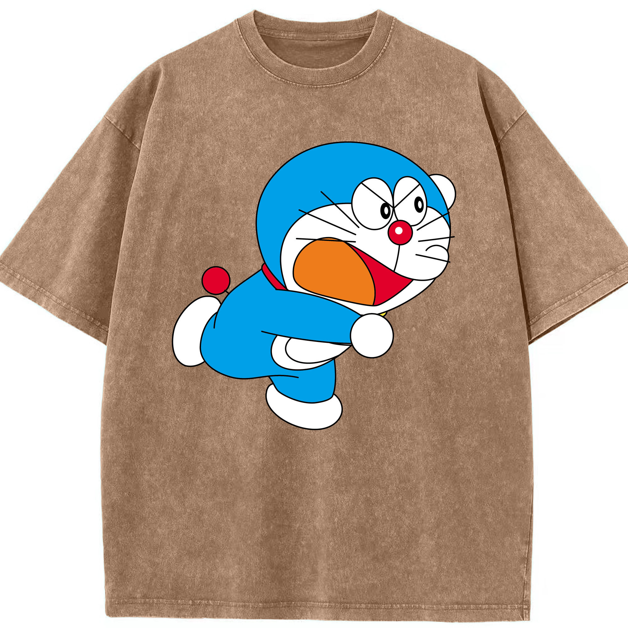 （画像用） ドラえもん Doraemon 綿100% ヴィンテージ風 半袖Tシャツ（フロントプリント）