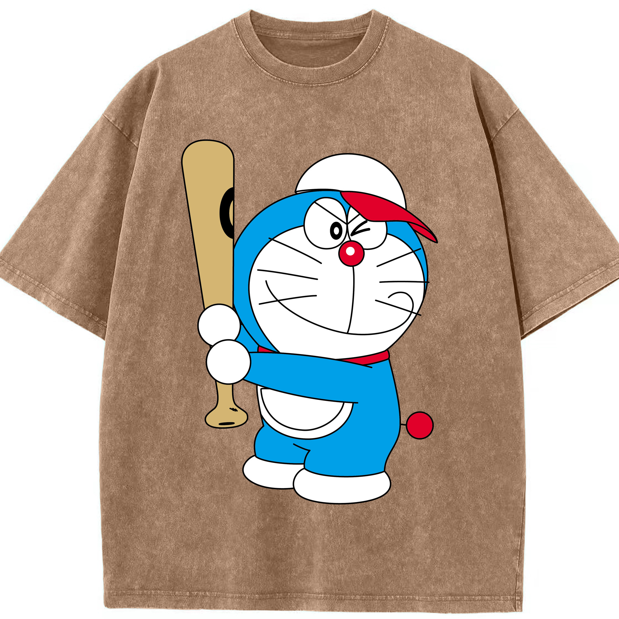 （画像用） ドラえもん Doraemon 綿100% ヴィンテージ風 半袖Tシャツ（フロントプリント）