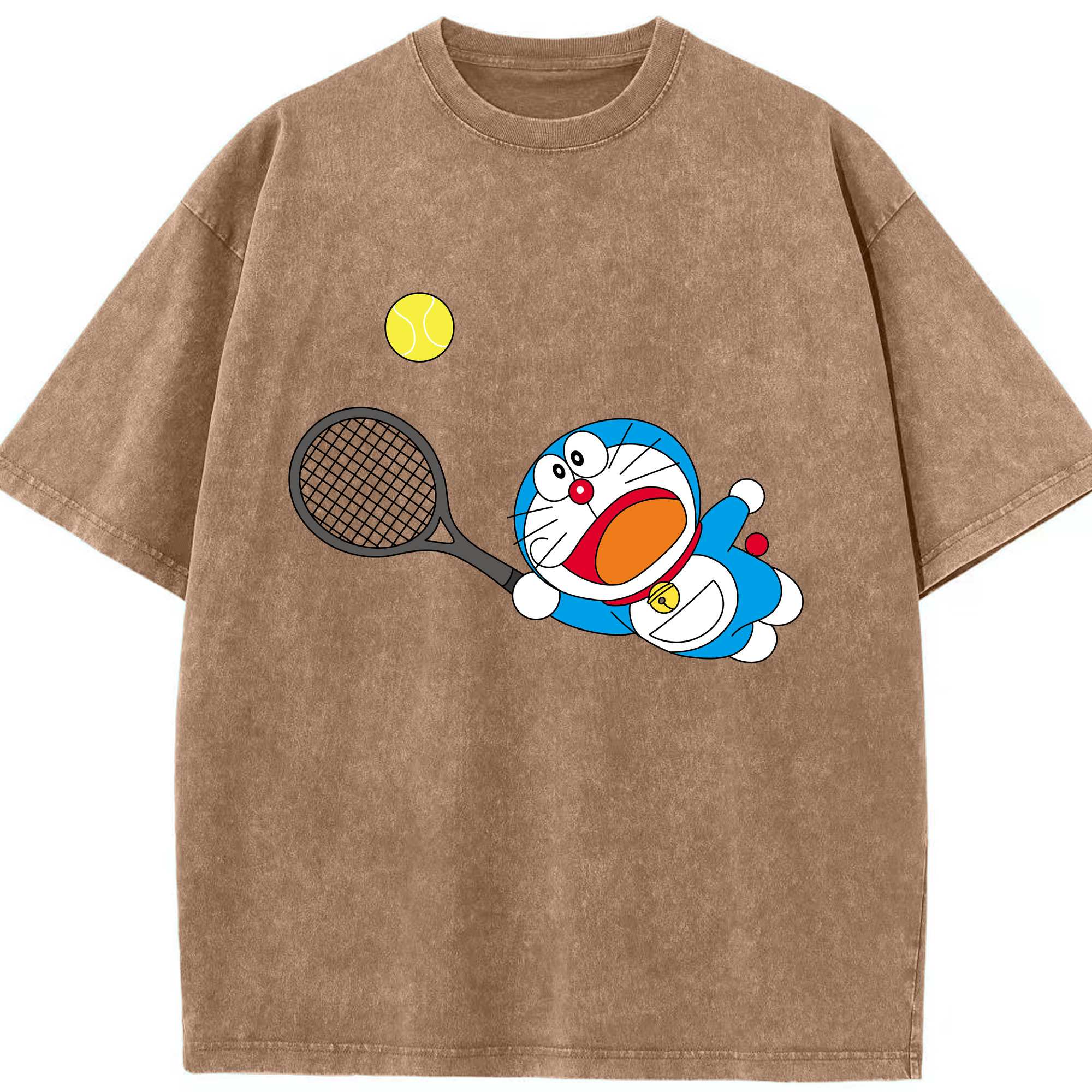 （画像用） ドラえもん Doraemon 綿100% ヴィンテージ風 半袖Tシャツ（フロントプリント）
