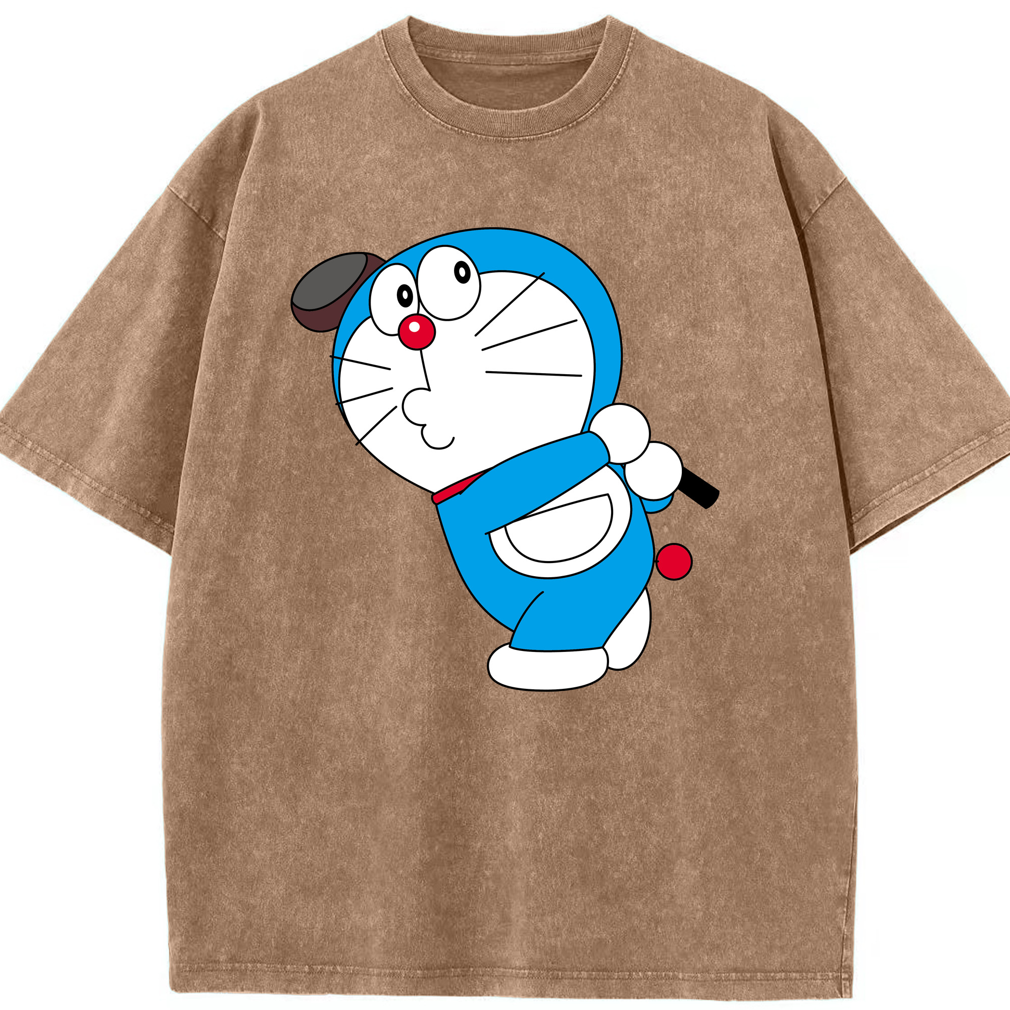 （画像用） ドラえもん Doraemon 綿100% ヴィンテージ風 半袖Tシャツ（フロントプリント）