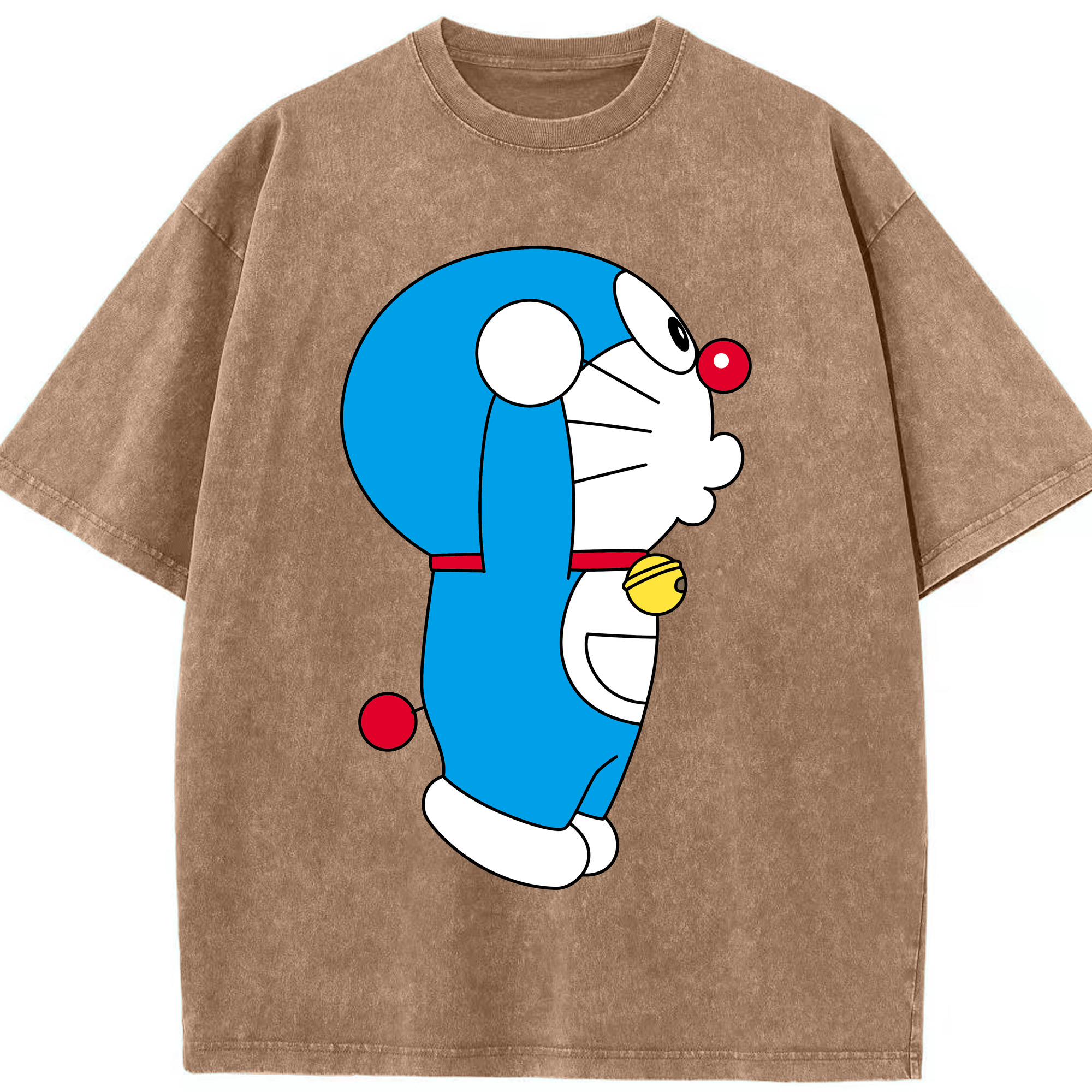 （画像用） ドラえもん Doraemon 綿100% ヴィンテージ風 半袖Tシャツ（フロントプリント）