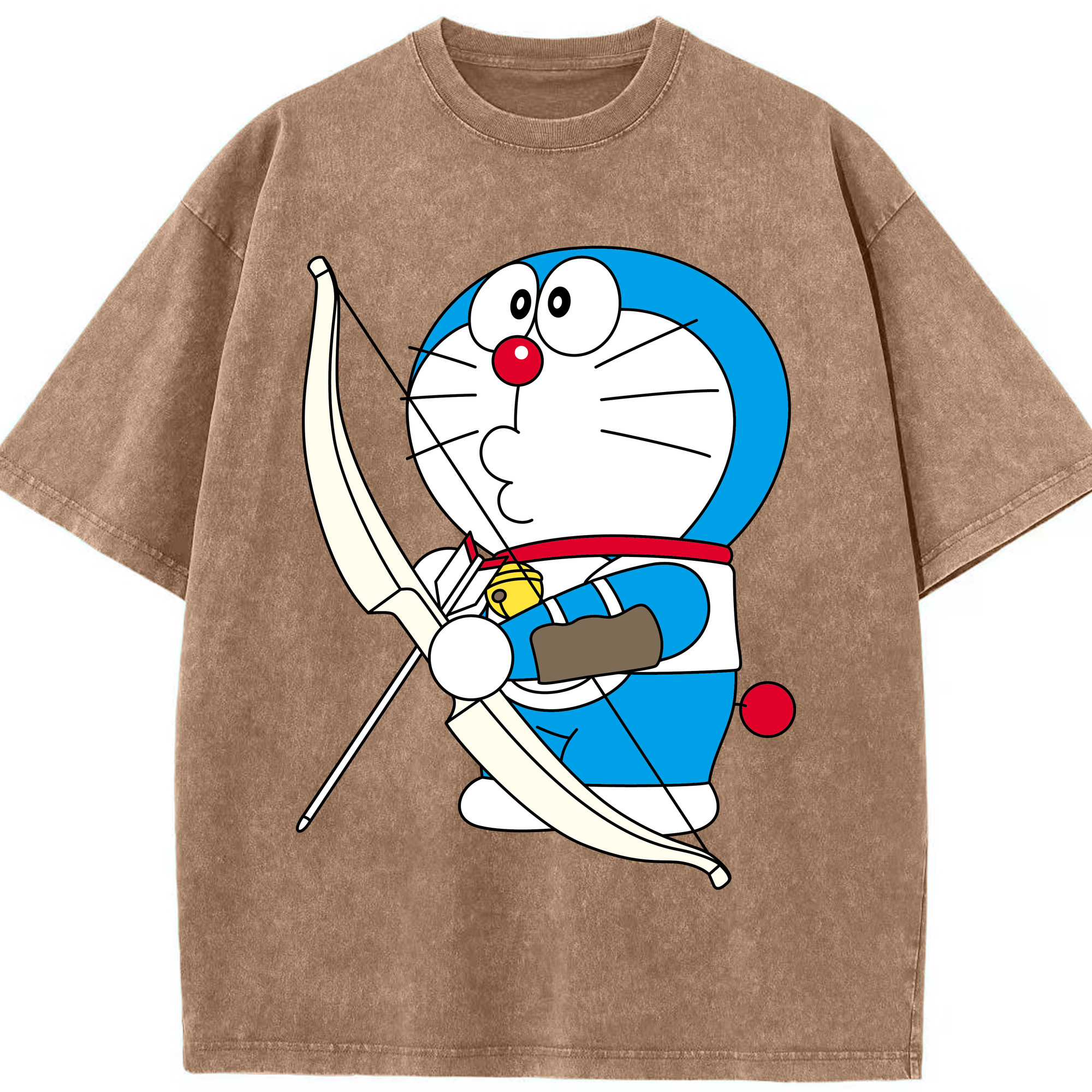 （画像用） ドラえもん Doraemon 綿100% ヴィンテージ風 半袖Tシャツ（フロントプリント）