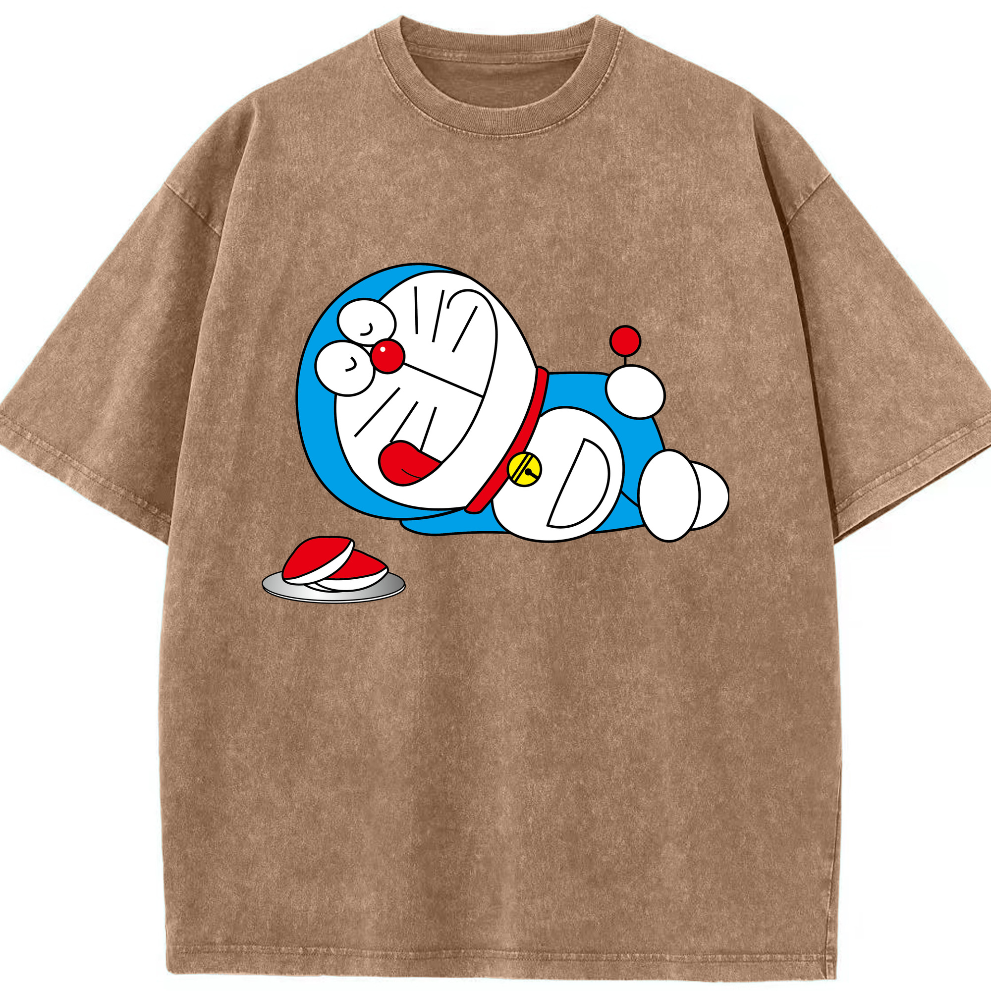 （画像用） ドラえもん Doraemon 綿100% ヴィンテージ風 半袖Tシャツ（フロントプリント）