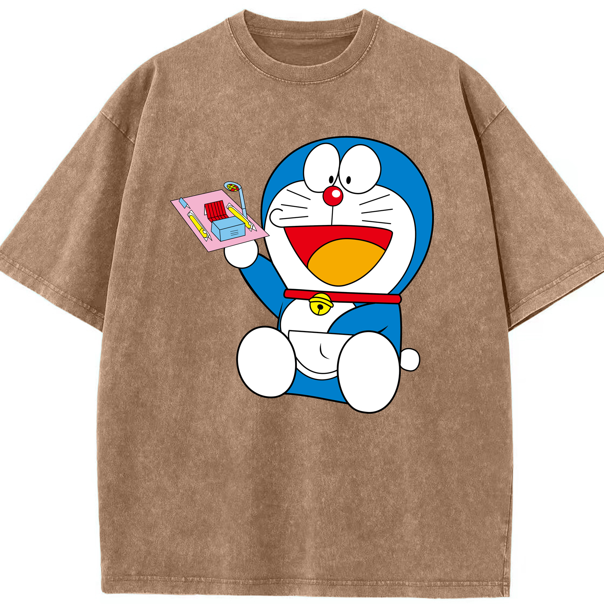 （画像用） ドラえもん Doraemon 綿100% ヴィンテージ風 半袖Tシャツ（フロントプリント）
