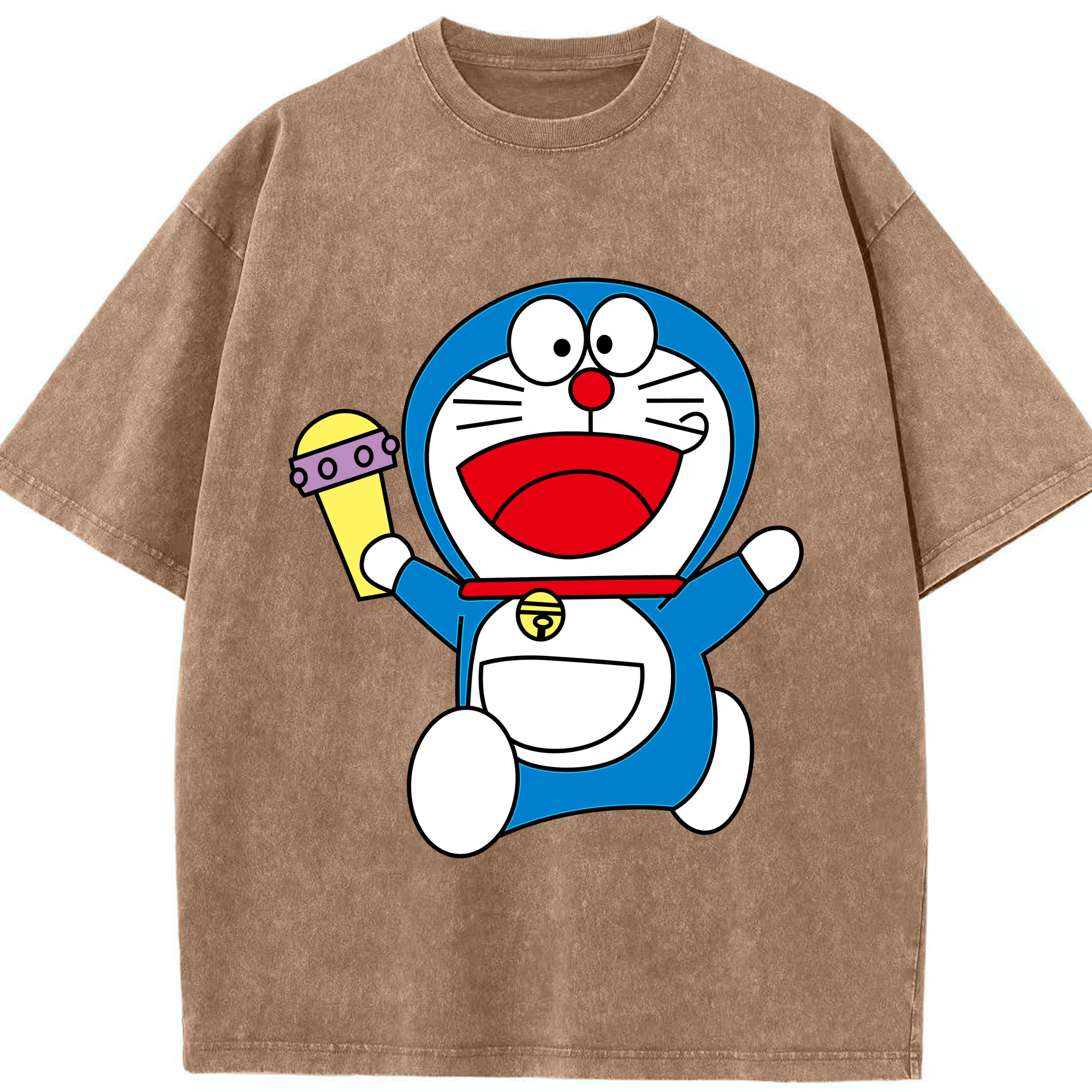 （画像用） ドラえもん Doraemon 綿100% ヴィンテージ風 半袖Tシャツ（フロントプリント）